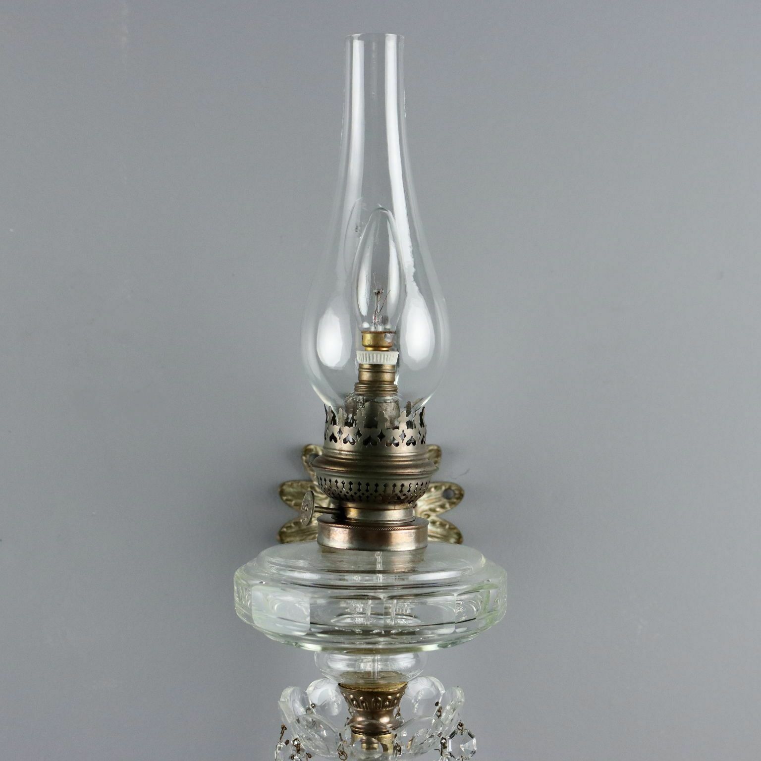 photo furniture Antique Wall Lamps Crystal Glass Italy XX Century
