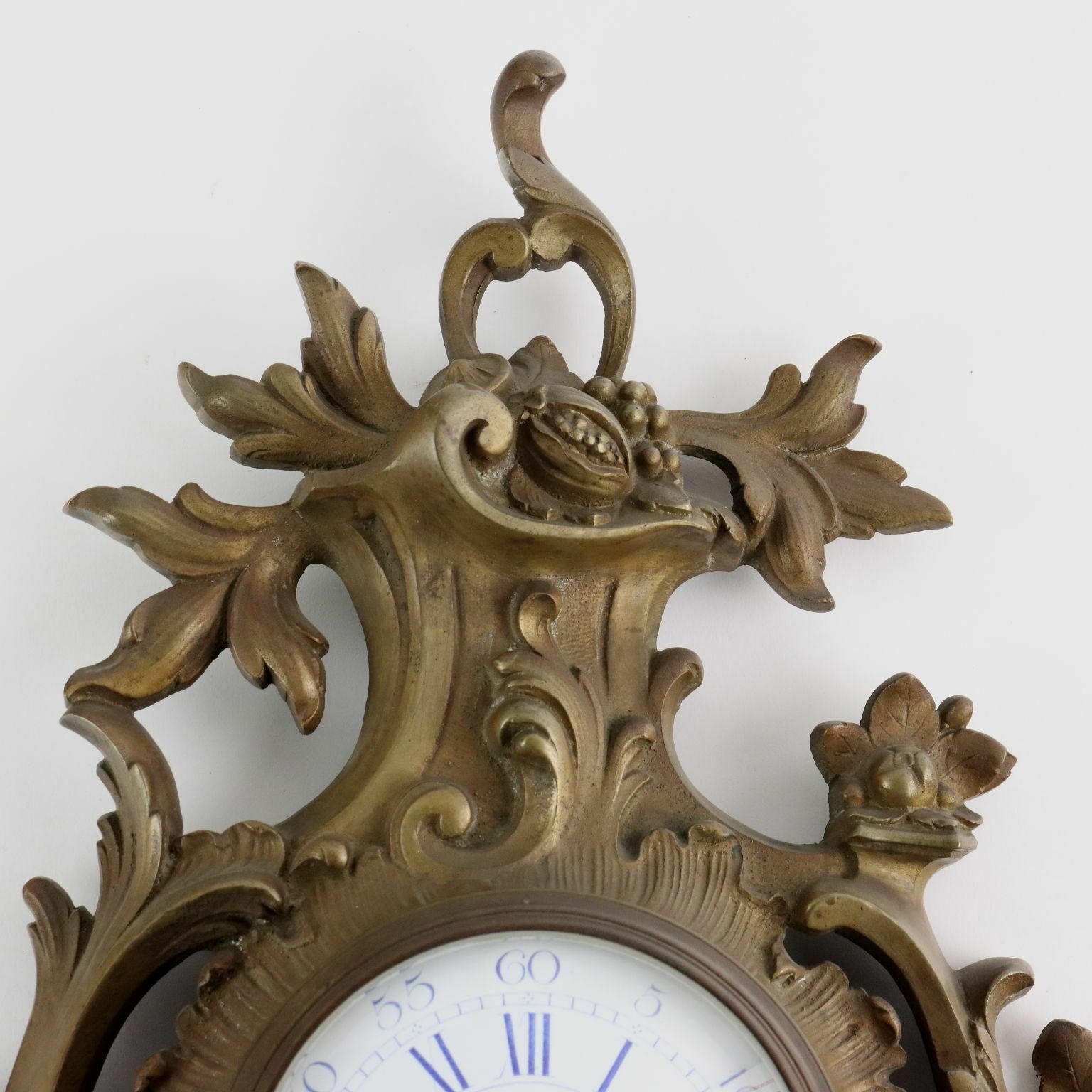 Antique Wall Clock Gilded Bronze France 1921 photo Home Decor