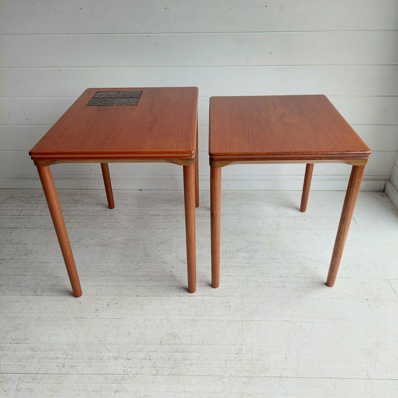 Mid Century Danish Teak Nest Of Tables E. W. Bach For Møbelfabrikken Toften 1960s photo vintage