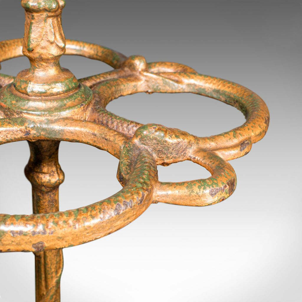 Antique Gentleman's Stick Stand, English, Hallway Umbrella Loop, Victorian, 1860 photo vintage