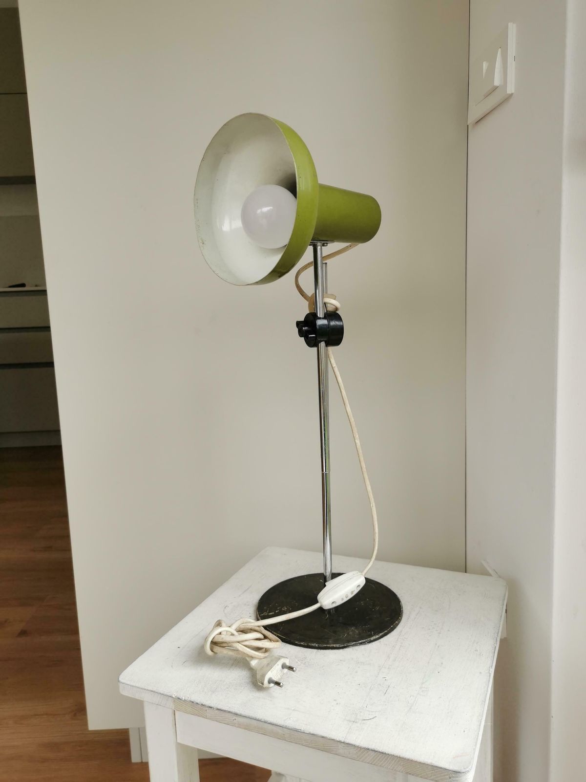 Vintage Adjustable Table Lamp In Olive Green By Emi Poljcane / 1970s Yugoslavia / Retro Desk Light Office Workspace Architecture photo 150.0