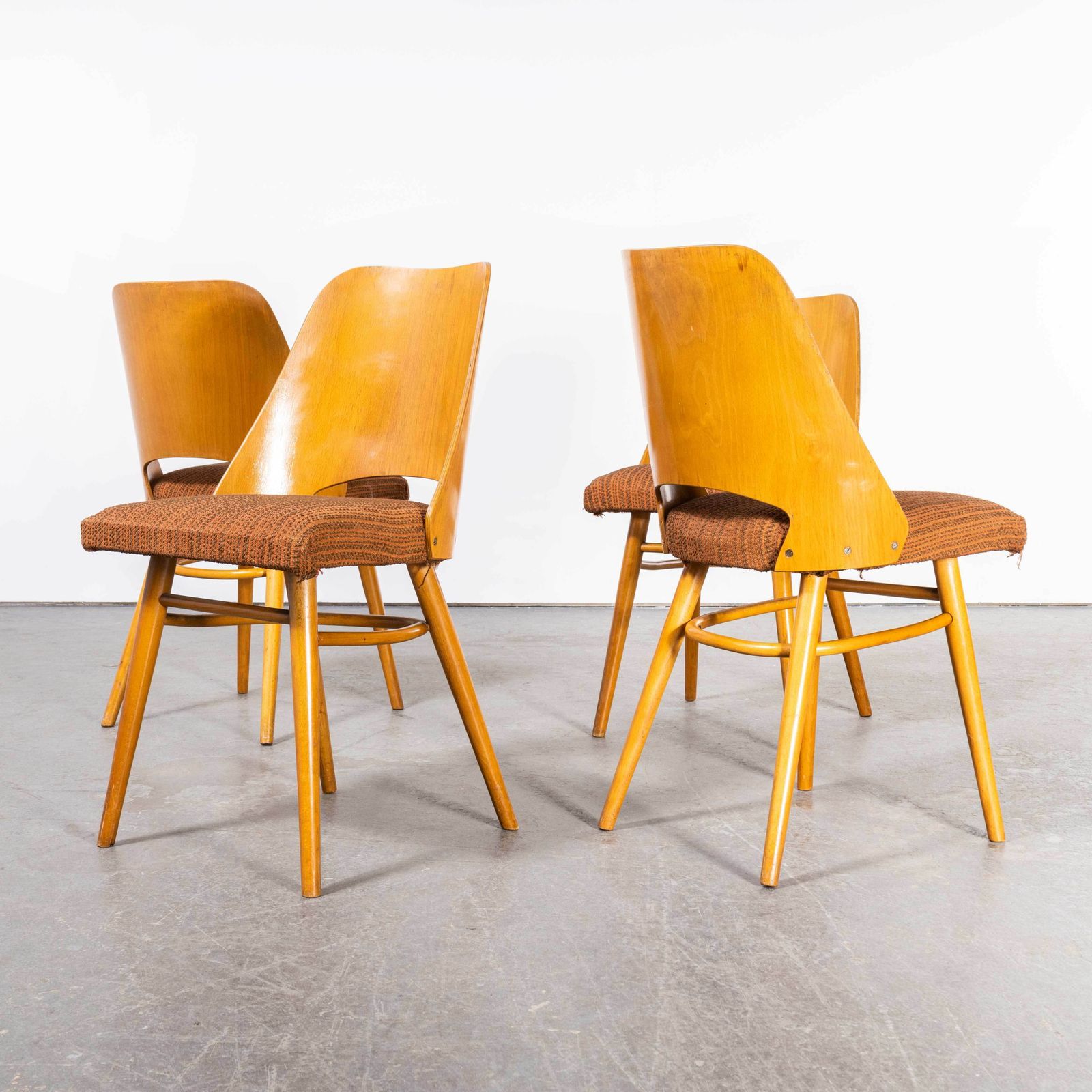 1950’s Upholstered Thon Dining Chairs By Radomir Hoffman – Set Of Four (1879) photo buy