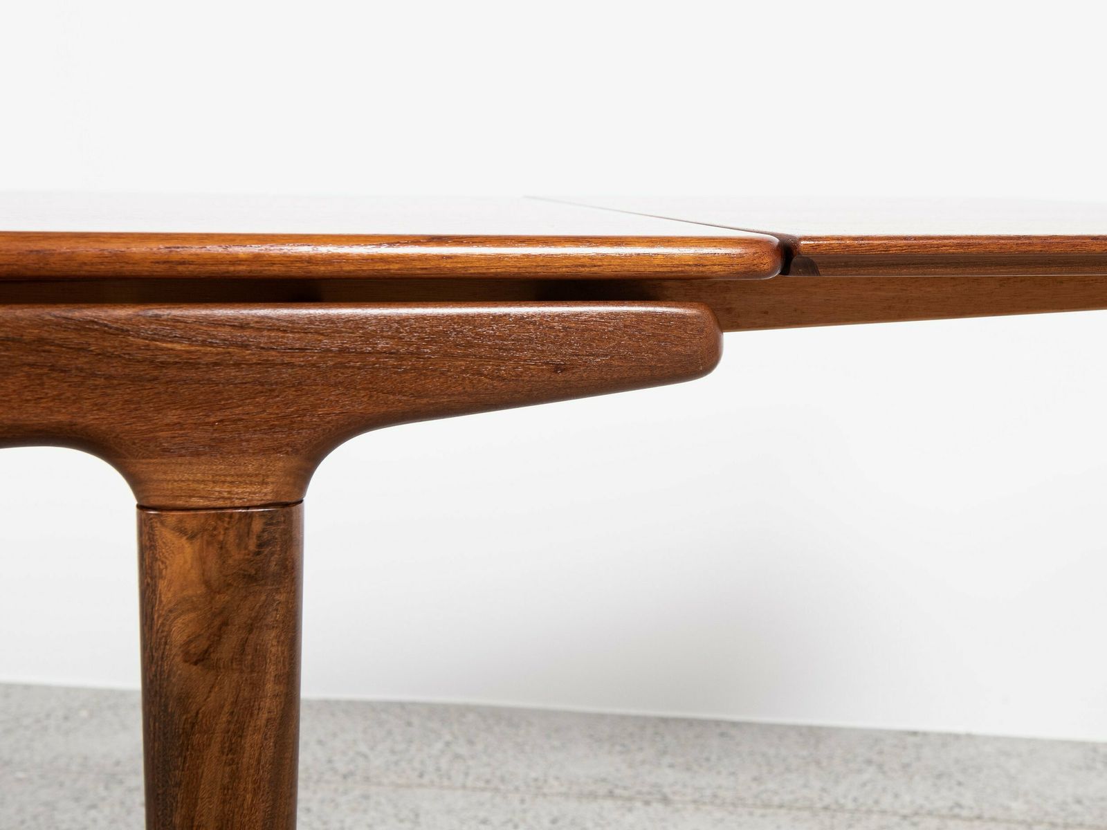 Furniture Midcentury Rectangular Extendable Dining Table In Teak By Johannes Andersen For Uldum 1960s photo