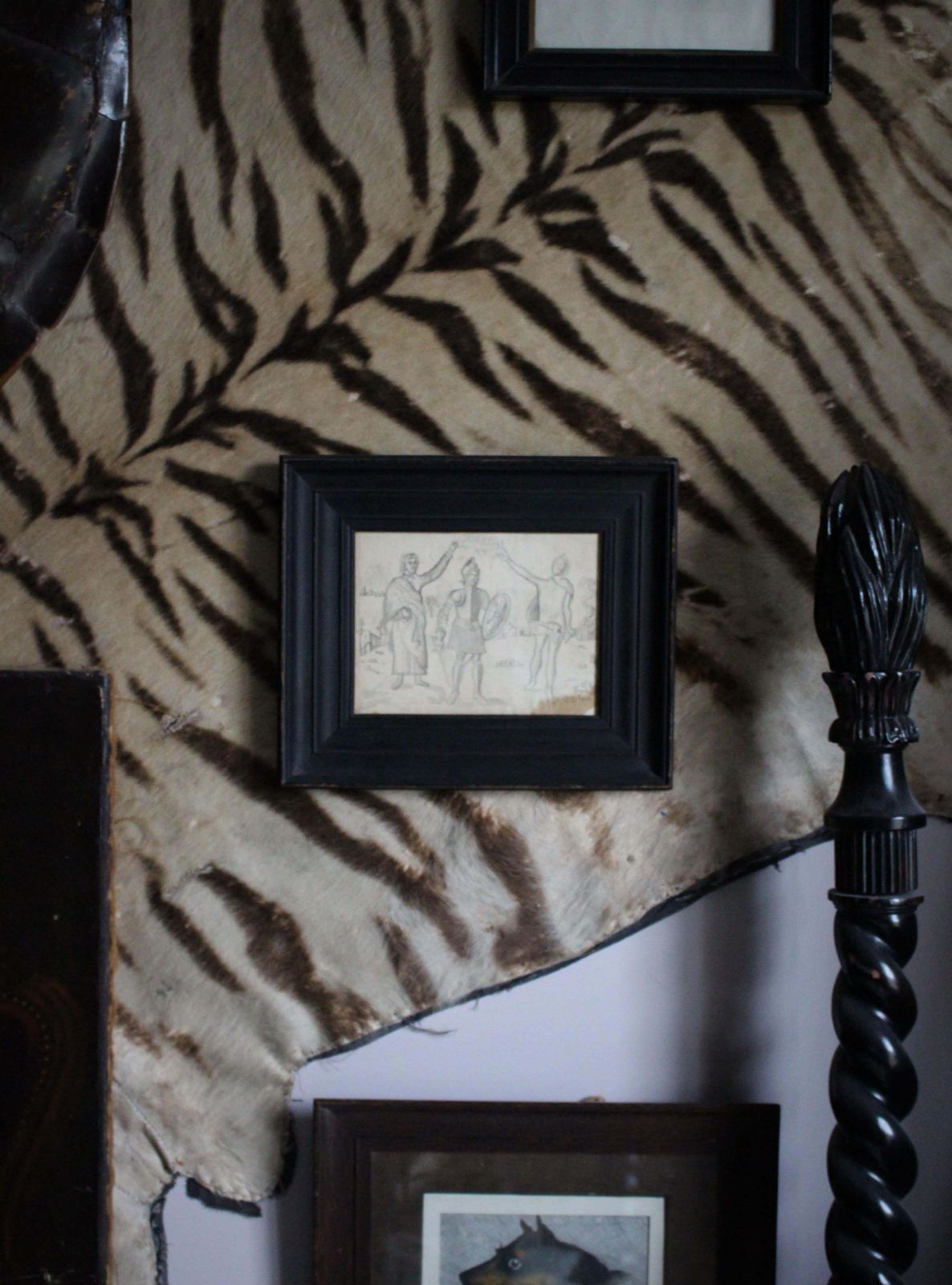 Early 19th Century Pencil Sketch, Warrior & Divines Medieval Grand Tour photo furniture