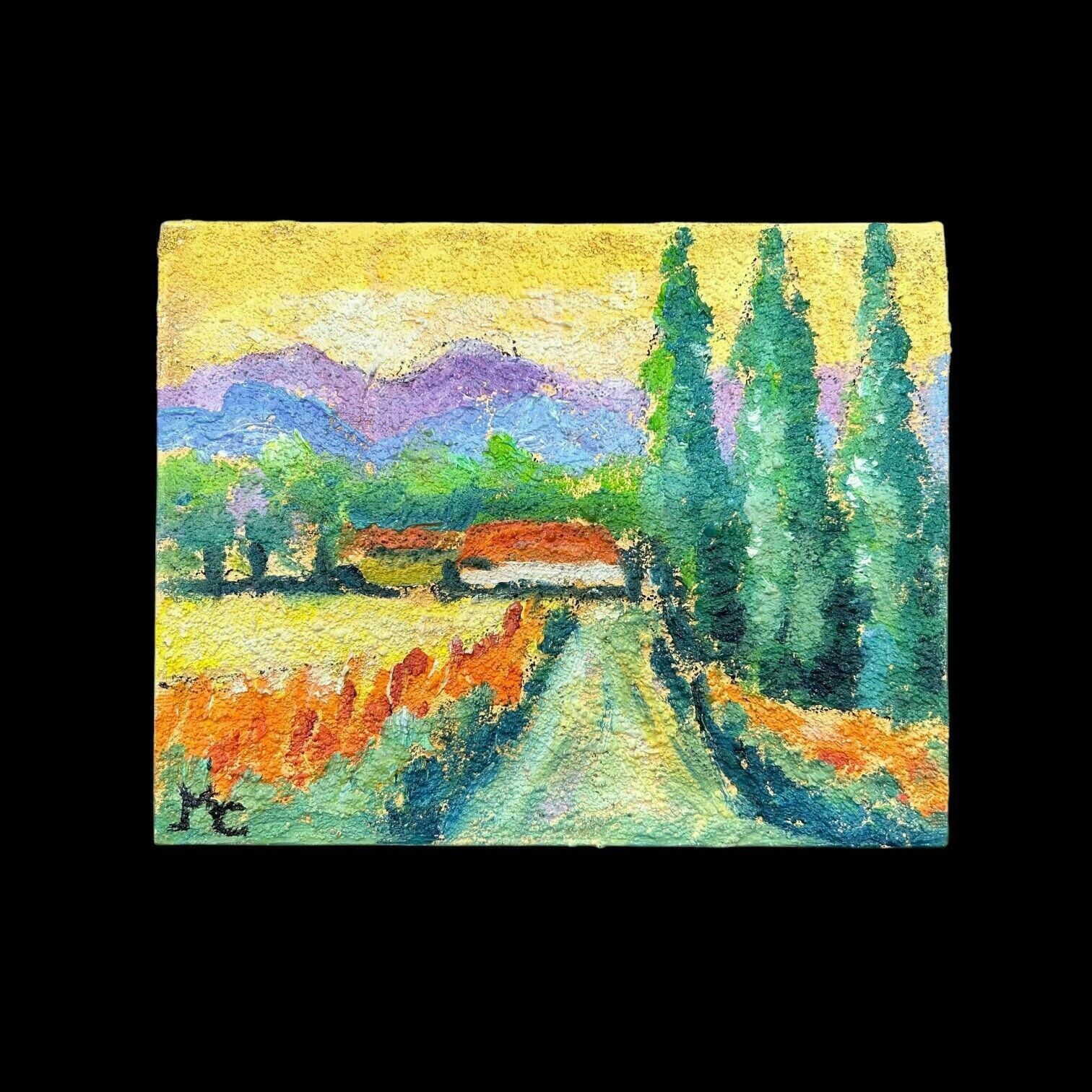 20th Century Impressionist Impasto Oil Landscape By Maggy Clarysse (1931 2001) photo 125.0