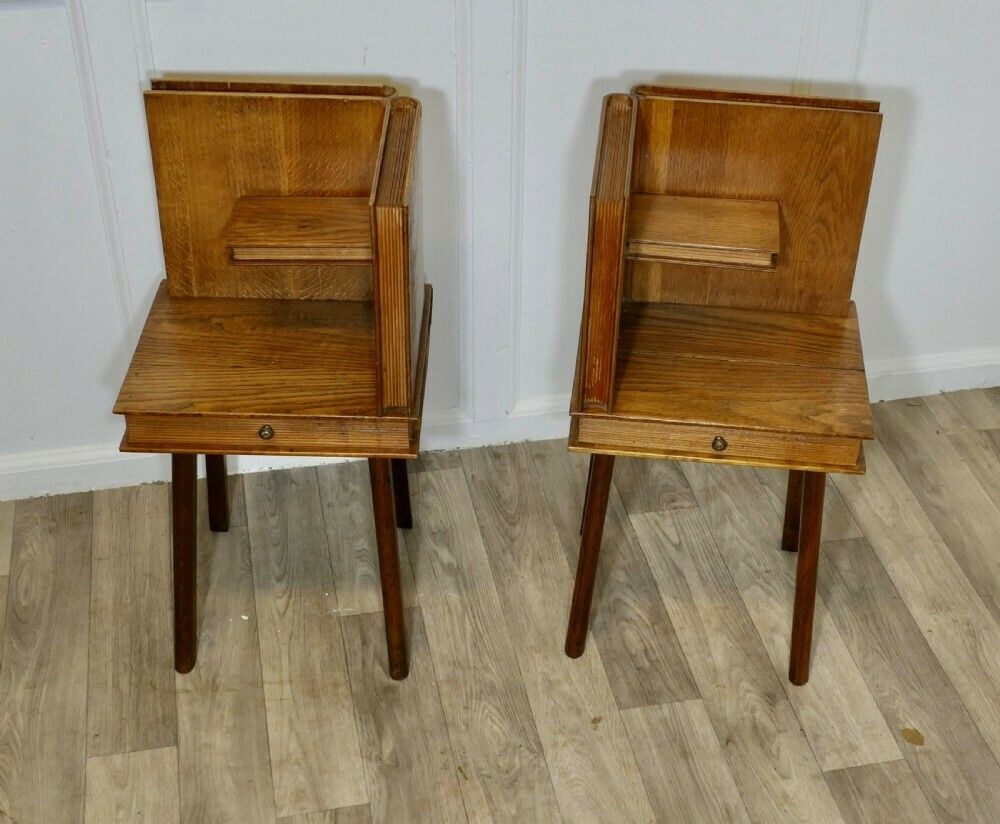 A Pair Of French Arts And Crafts Bedside Tables photo 1020.0