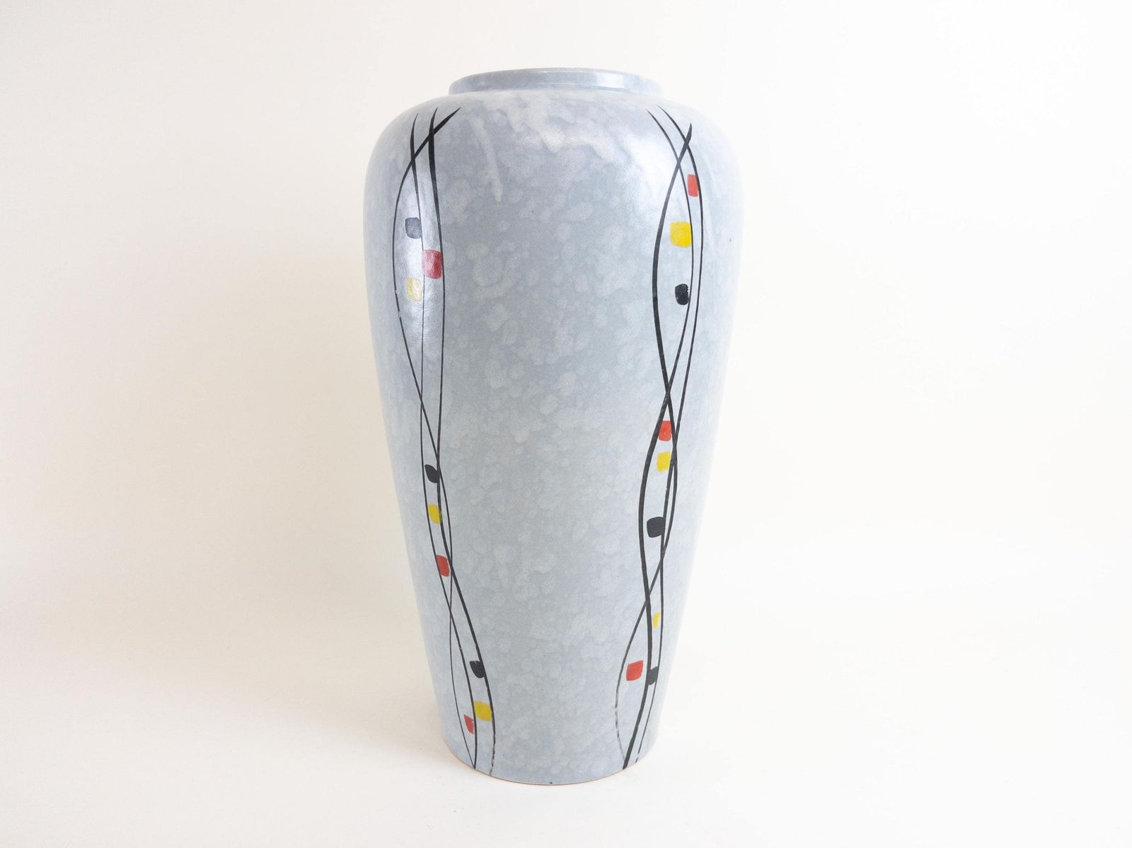 Xl Scheurich Keramik Floor Vase 517 38   West German Pottery Floor Vase   Mid Century Ceramic Floor Vase   Grey Minimal Decor photo vinterior