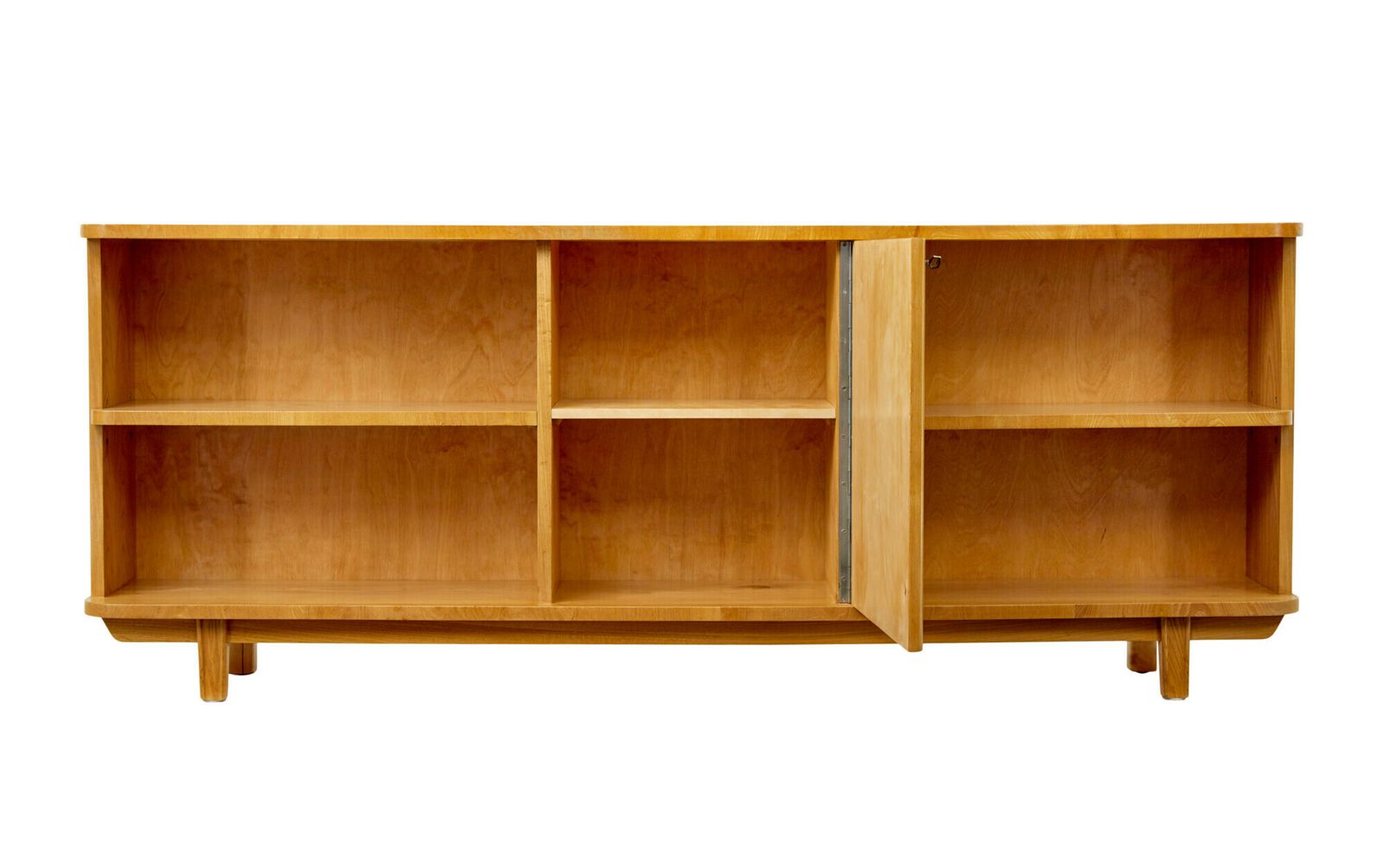 photo furniture Swedish Mid Century Elm Low Open Bookcase