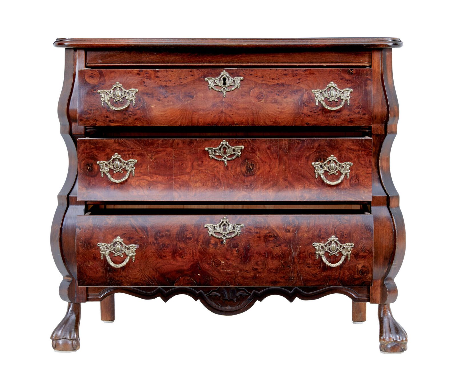 Mid Century Small Mulberry Bombe Chest Of Drawers photo buy