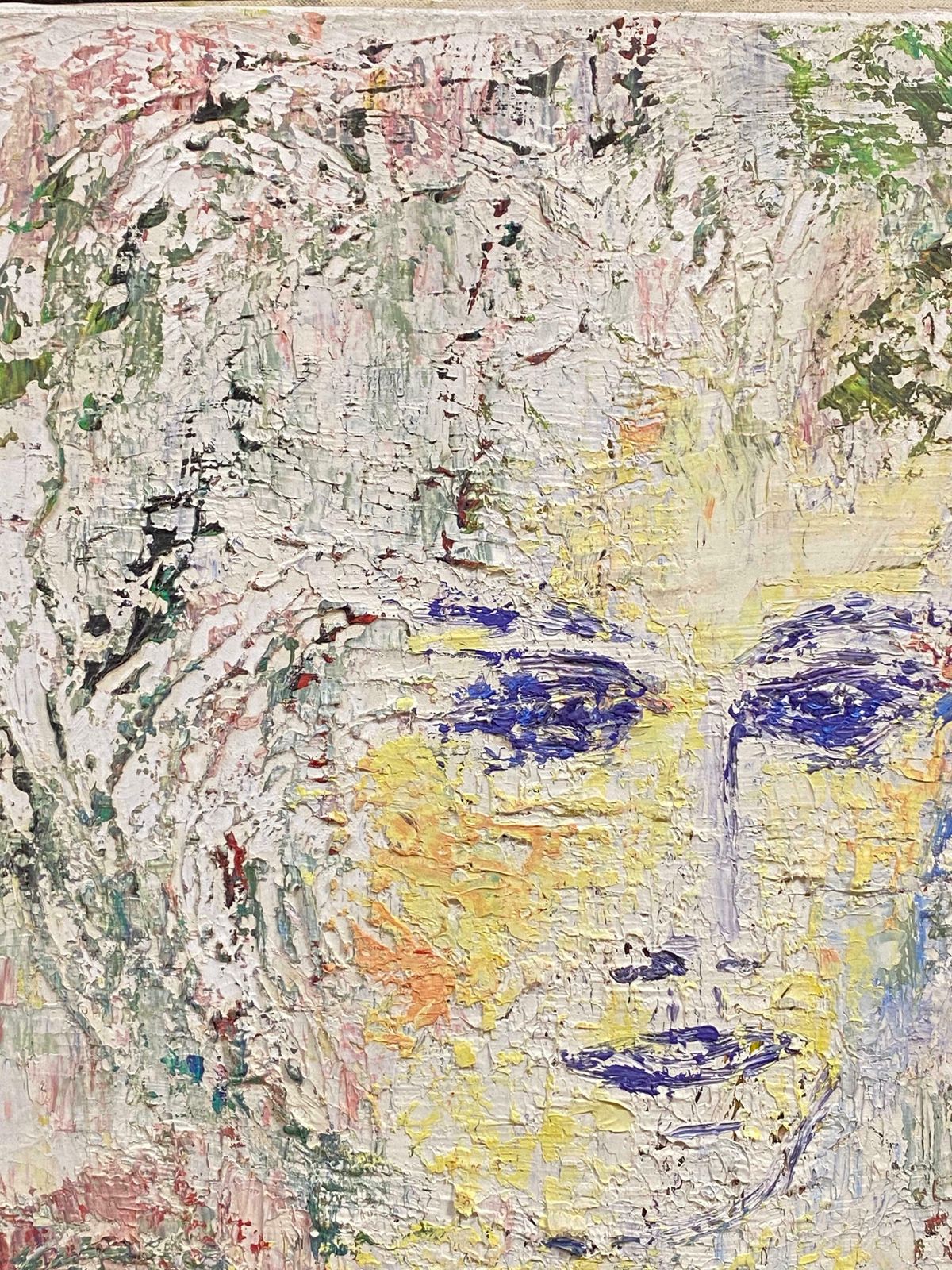 P Vilette20th Century Original Signed French Expressionist Portrait Oil Painting20th Century photo Art