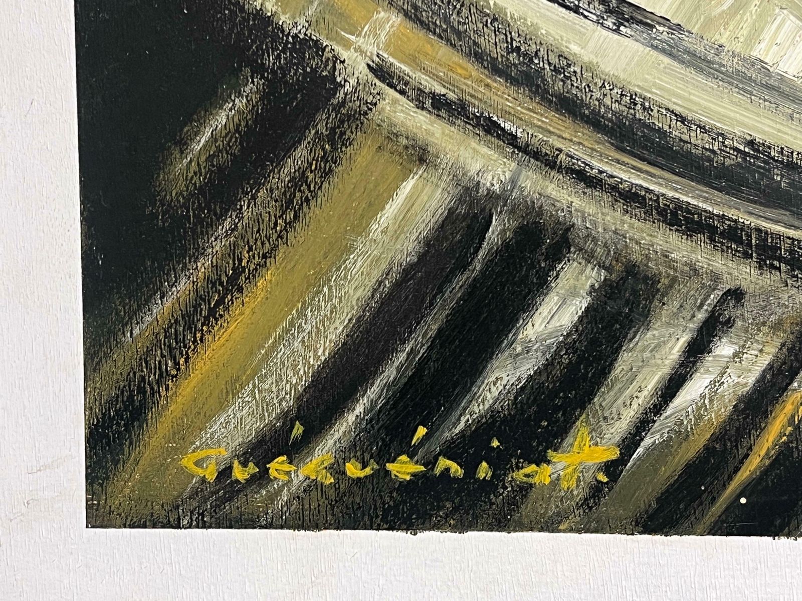 Gerard Guegueniatfrench Abstract Expressionist Signed Oil Large Original 20th Century Composition photo 1221.0