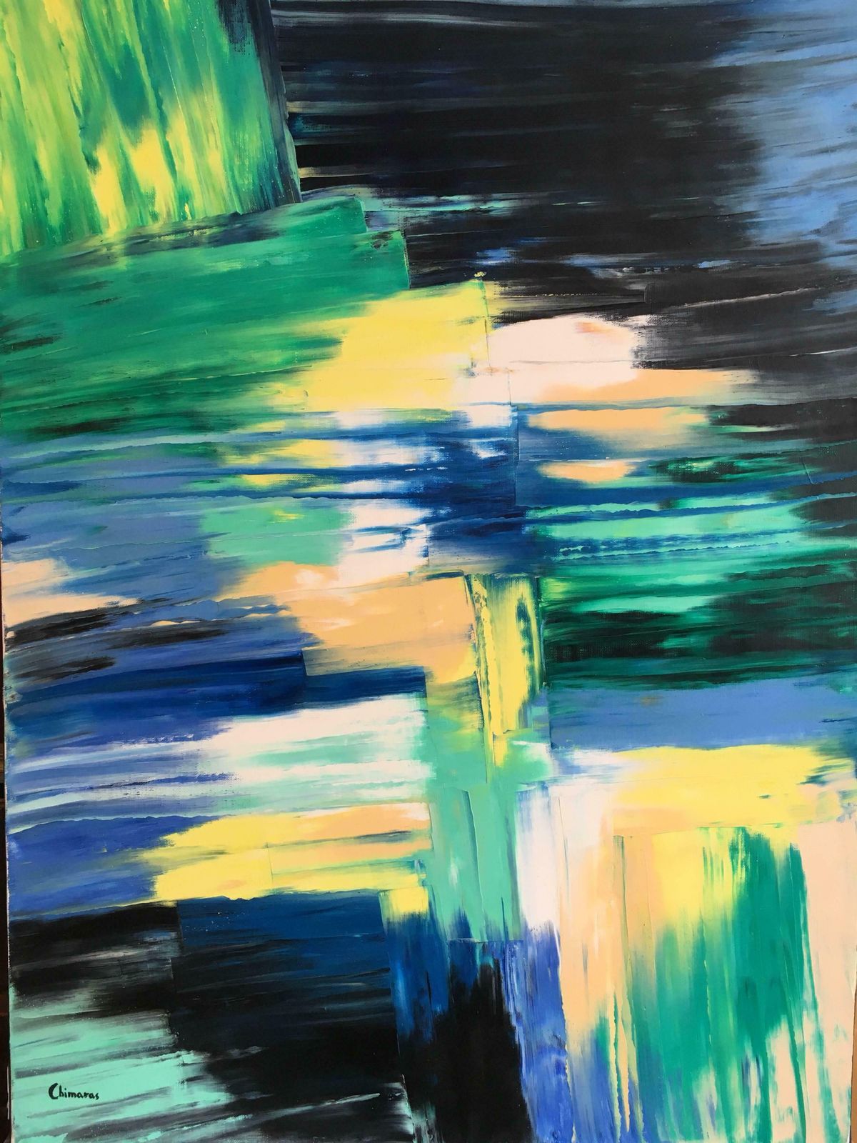 Anna Chimaras“Mint Lemon Tastes” Large French Abstract  Painting photo 890.0