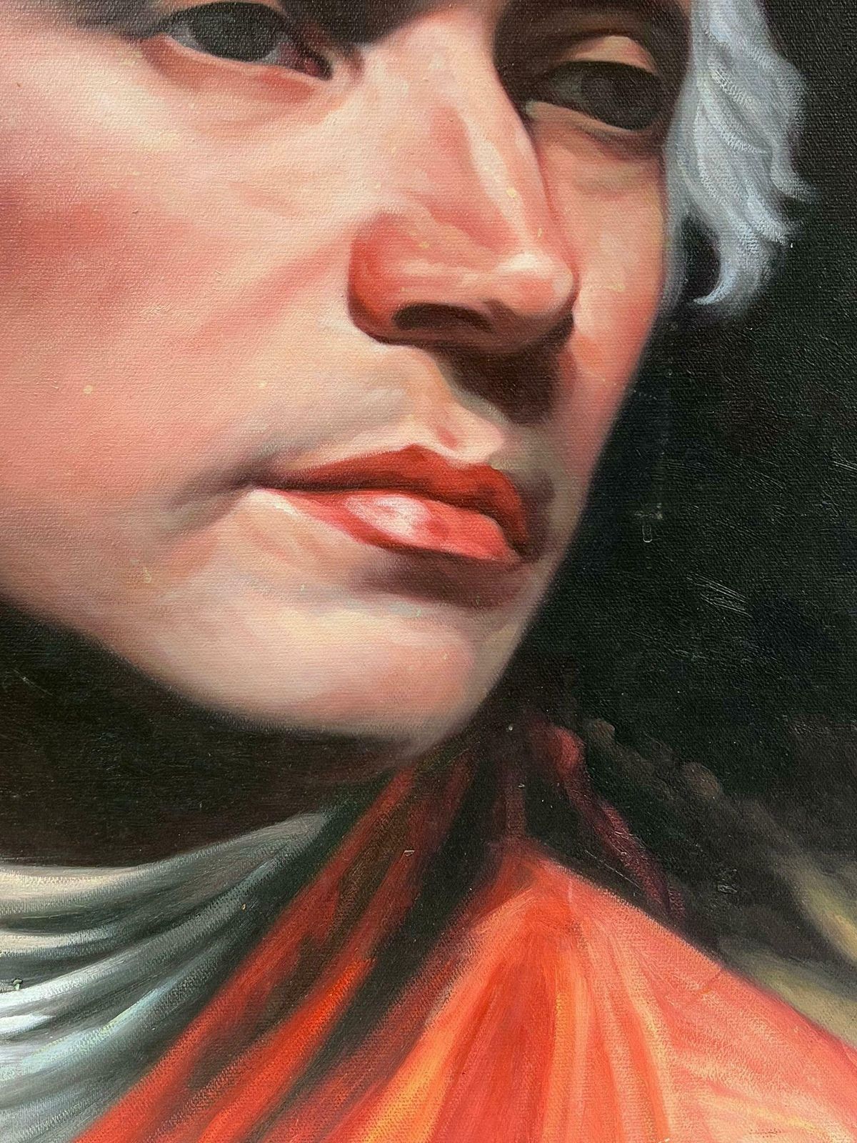 European Artistfine Oil Painting Portrait Of An Aristocratic Wigged Gentleman photo furniture