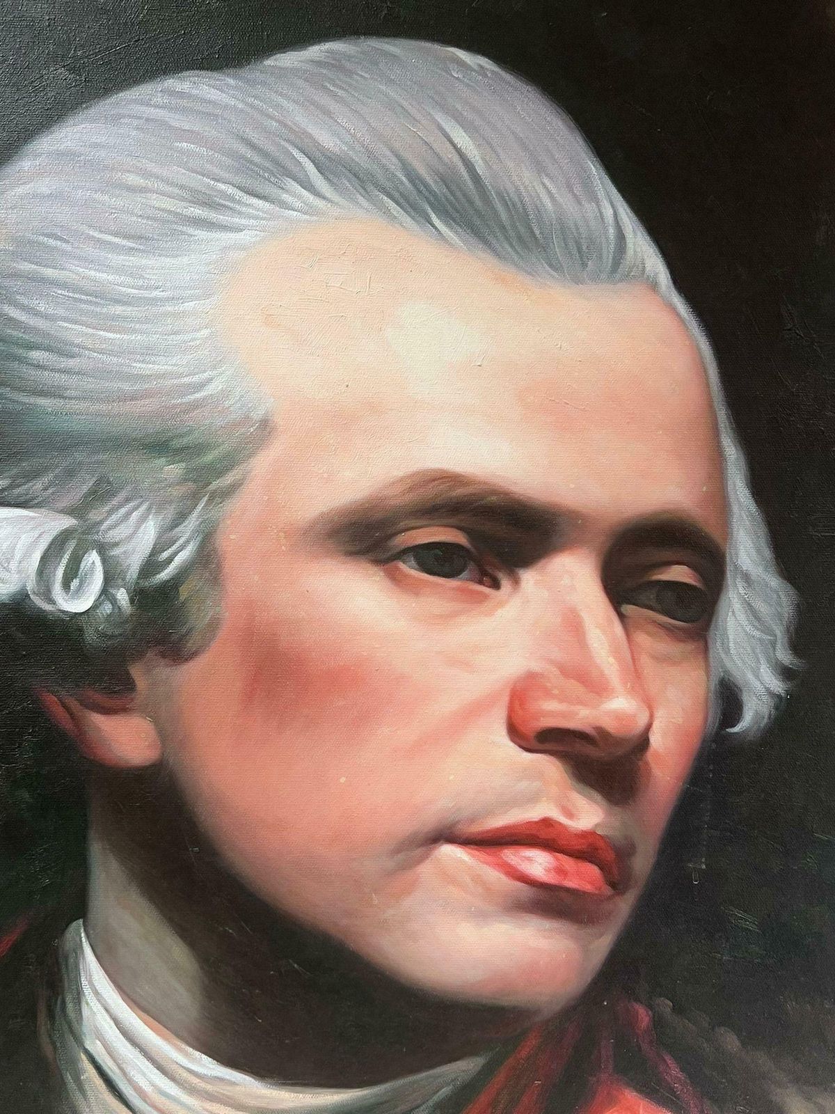 European Artistfine Oil Painting Portrait Of An Aristocratic Wigged Gentleman photo 1018.0