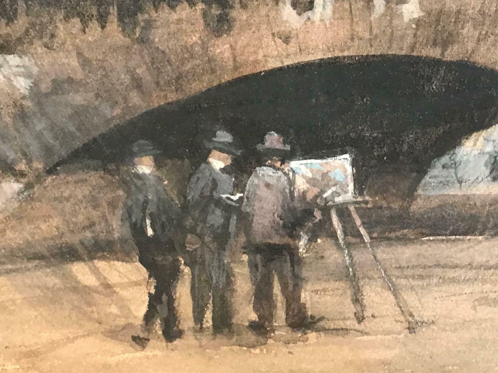 Rene Ligeronpainting Under Le Pont Neuf River Seine Paris, Fine Impressionist Paintingc. 1920's photo Art