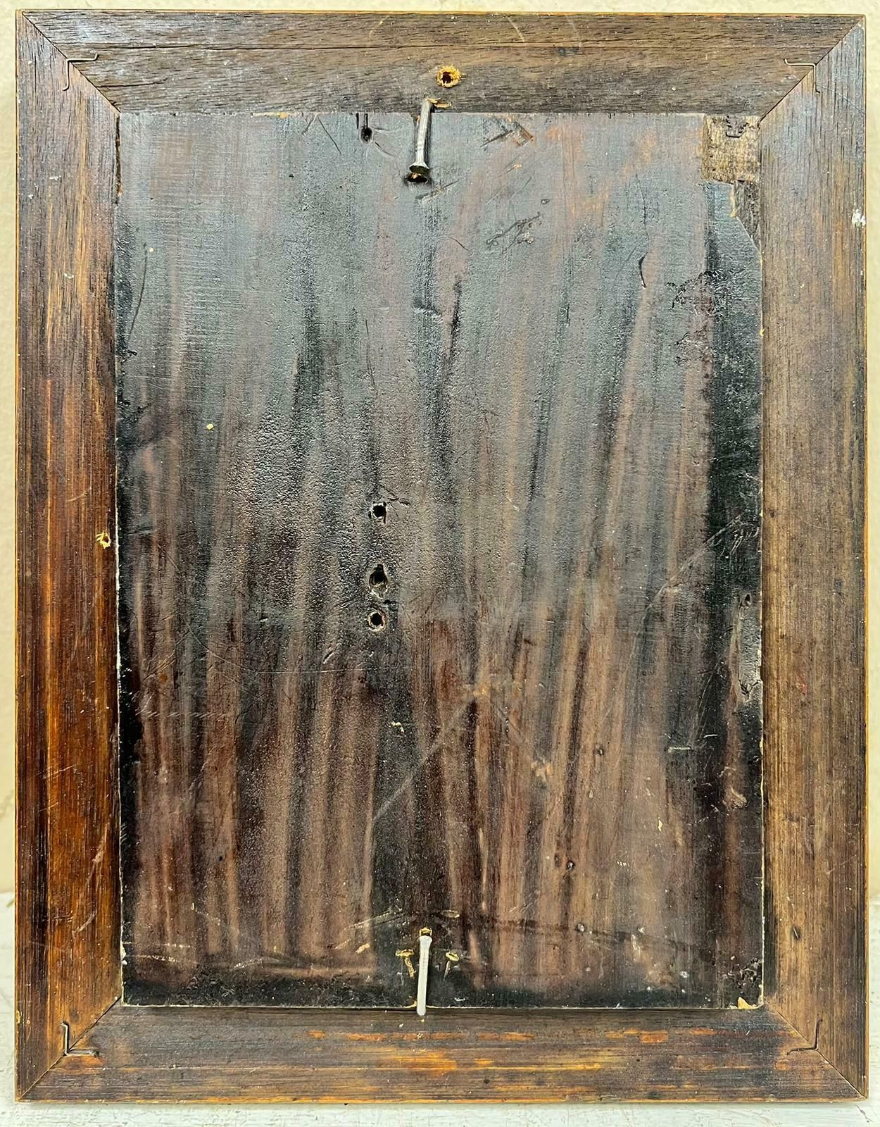 European Antiqueantique European Religious Figure Oil Painting photo for sale