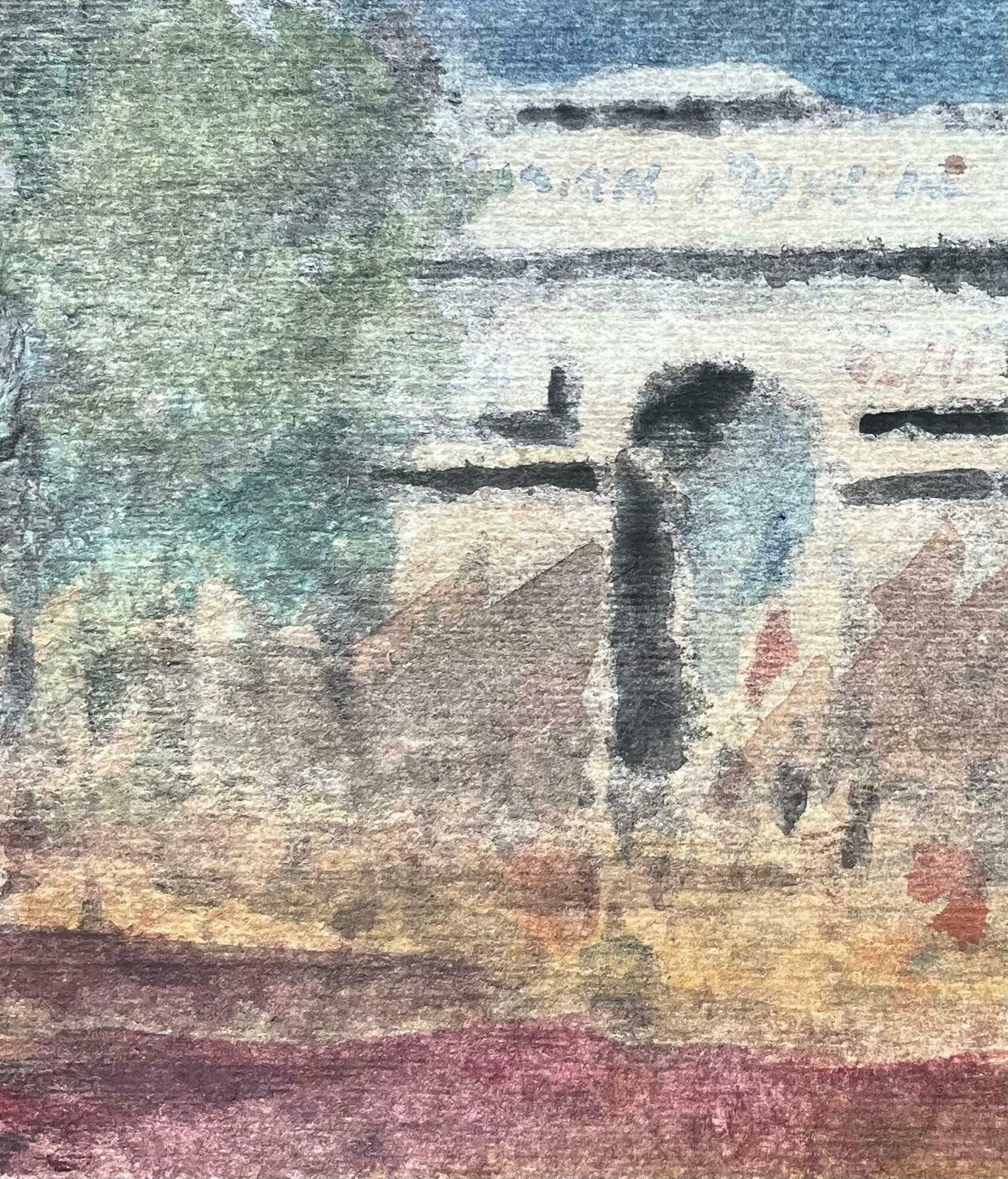 Maurice Mazeiliefrench Impressionist Watercolor Of The Arc De Triomphe In Paris20th Century photo for sale
