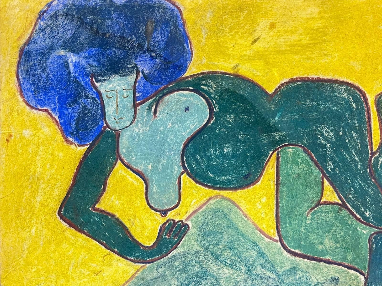Georges Bordonovecontemporary French Impressionist Wacky Green Figure Abstract photo Art