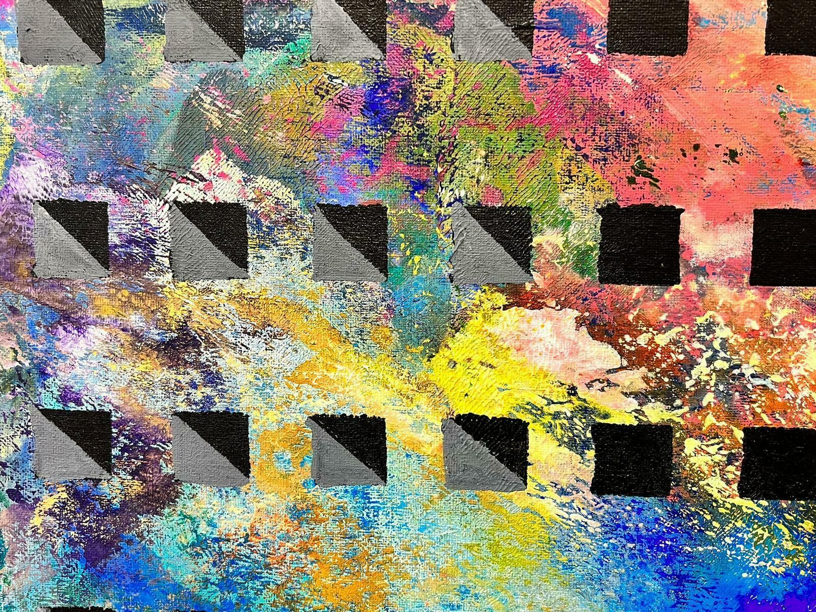 Contemporary British Colorful Modern British Abstract Painting Geometric Patterns And Design photo furniture