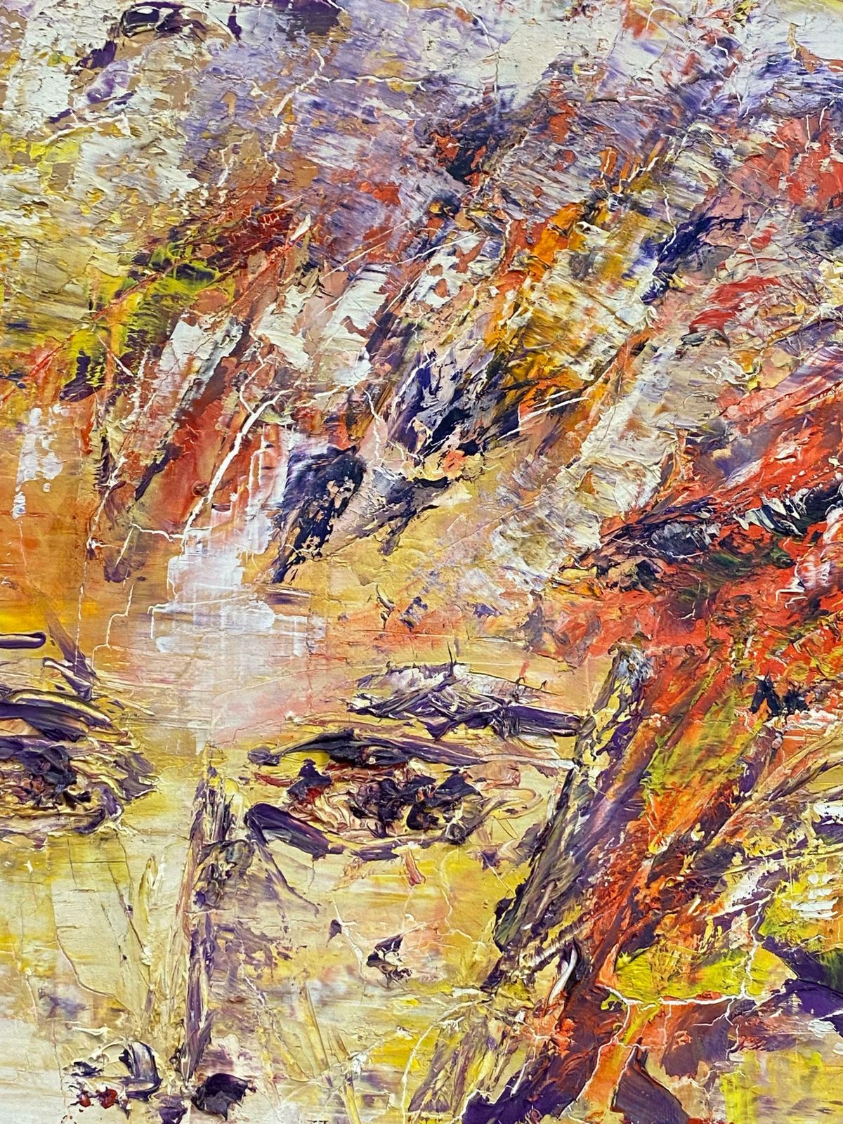 P Vilette20th Century Original Expressionist Oil Painting Quirky Abstract Face20th Century photo vinterior