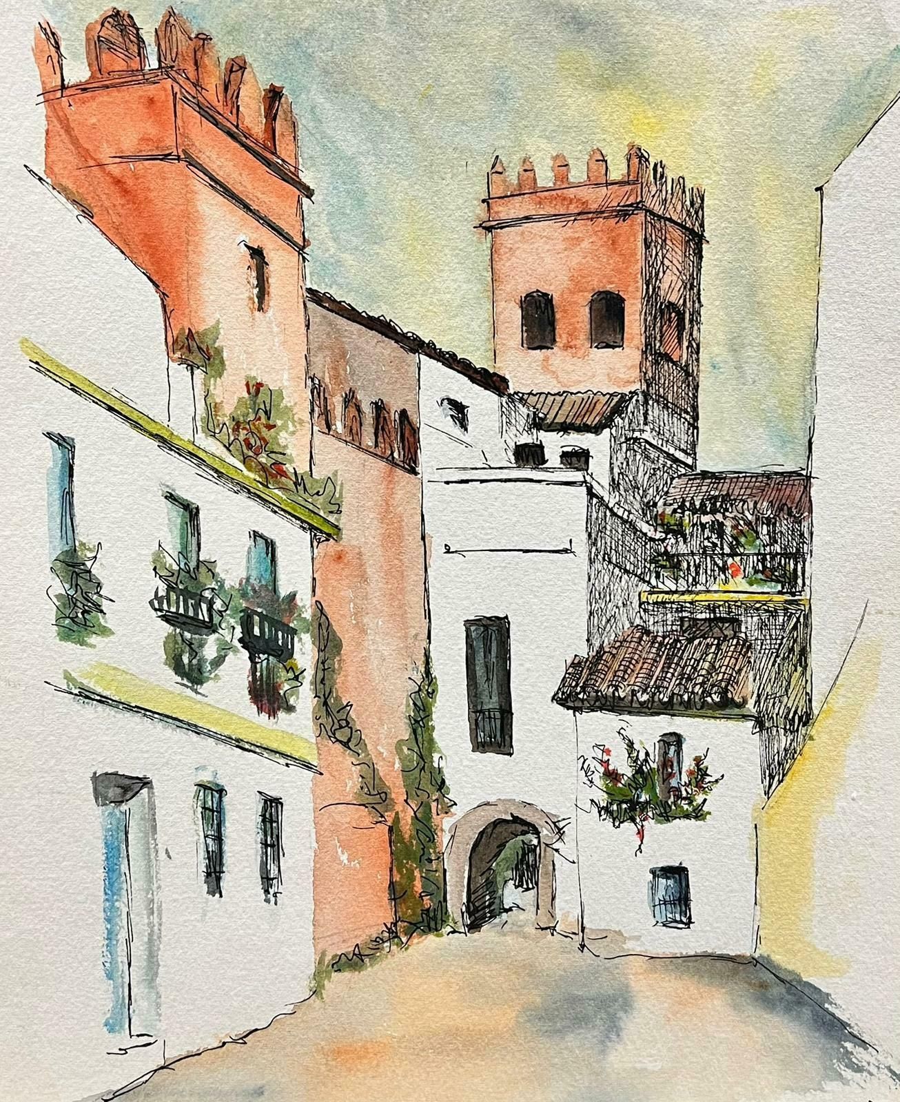 Bernard Labbe1950's Modernist/ Cubist Painting   French Town Landscape1950's
