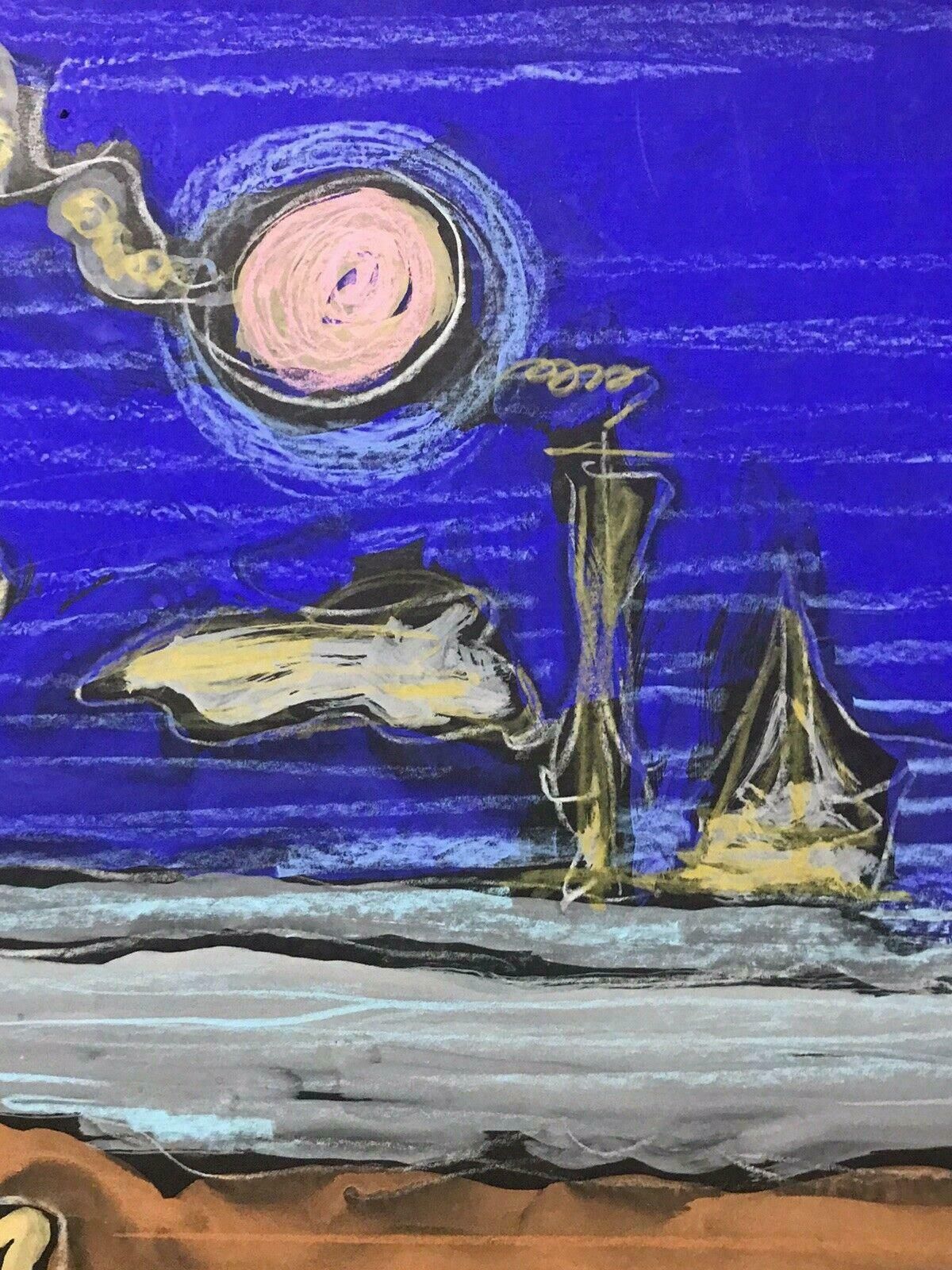 Roger Hersonroger Herson (1922 2008) Signed French Abstract Painting   Surrealist Figures20th Century photo Art