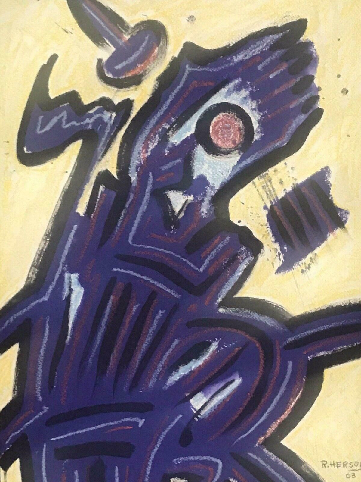 Roger Hersonroger Herson (1922 2008) Signed French Abstract Painting   Figurative Study20th Century