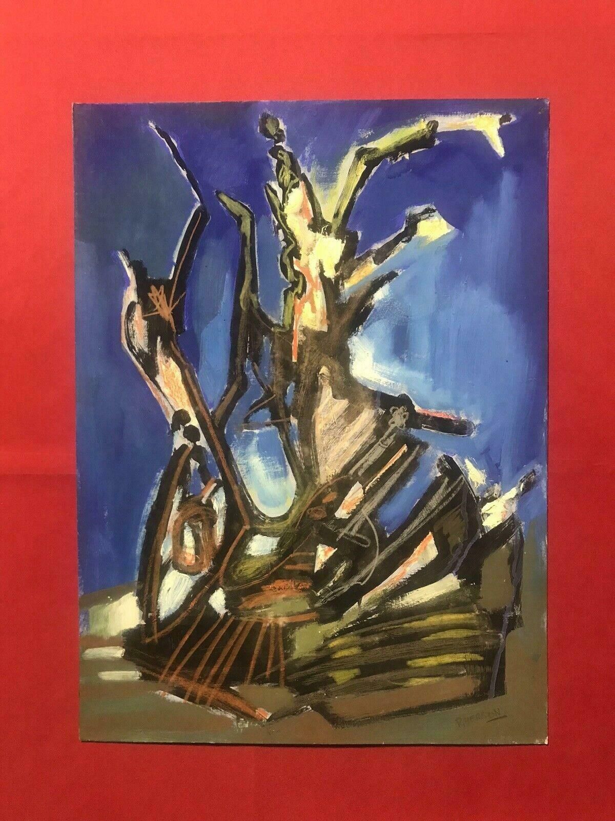 Roger Hersonroger Herson (1922 2008) Signed French 20thc Abstract Painting   Rouen Painter20th Century photo furniture