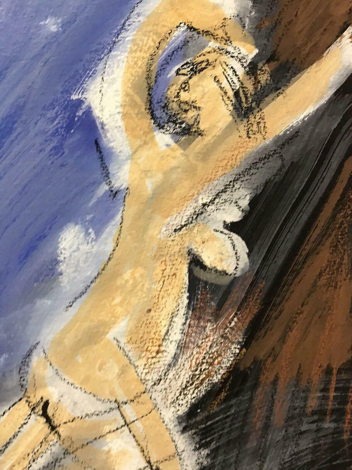 Roger Hersonroger Herson (1922 2008) Signed French Abstract Painting   Moving Nude Figure20th Century photo Art
