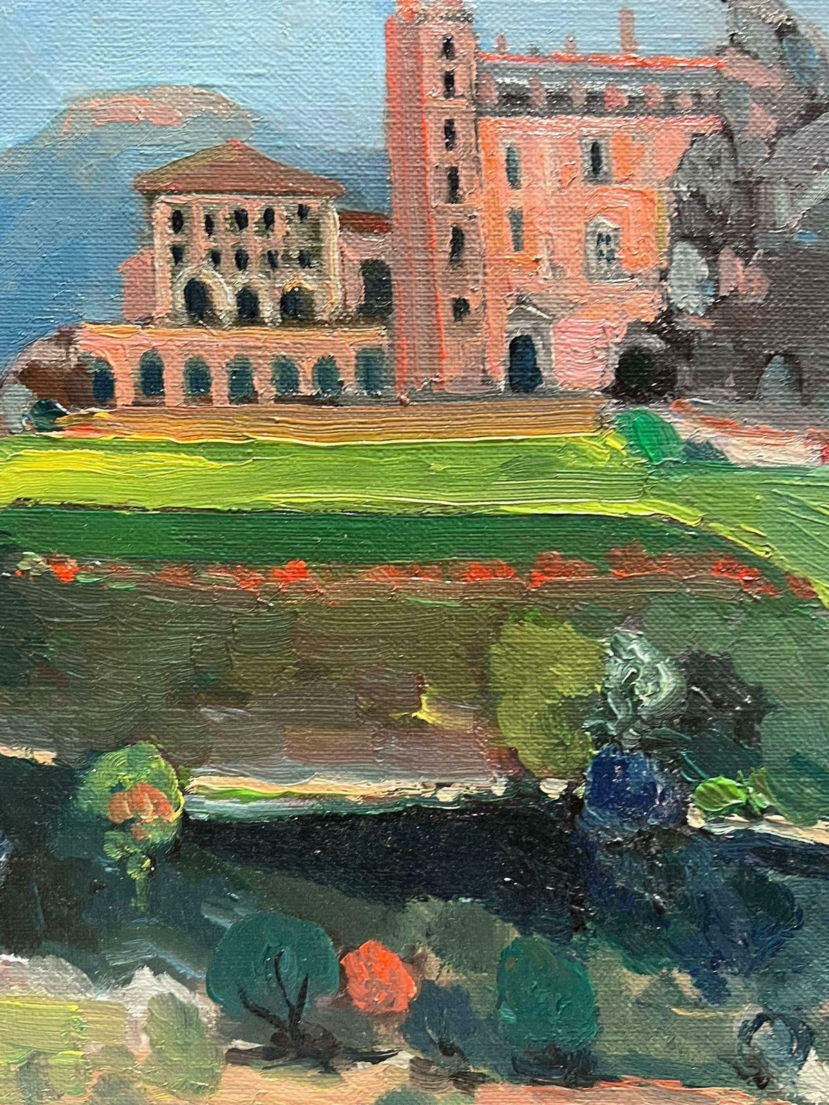 Michel Kritzfrench Impressionist Signed Oil Chateau Building In Landscape photo 789.0