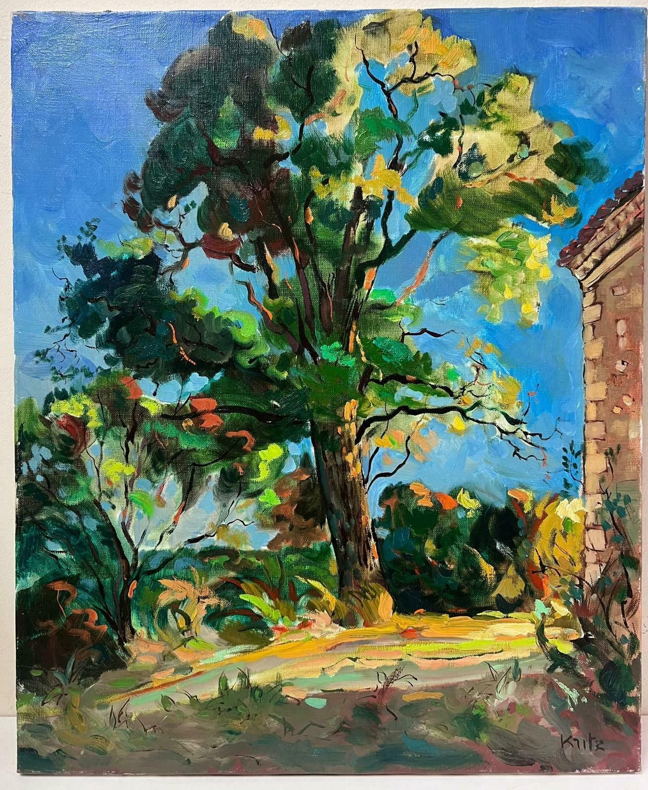 Michel Kritzfrench Impressionist Signed Oil Tree In Landscape Bathed In Sunshine photo 789.0