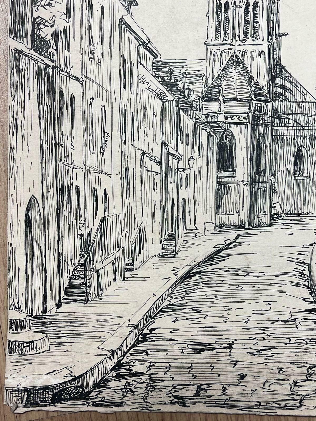 Louise Alixfrench Impressionist Black And White Tall Building Street 1940's photo for sale