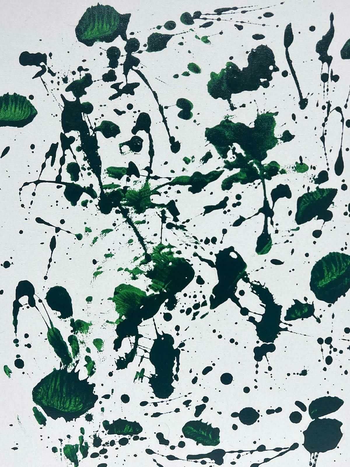 Sally Bradshawtwo Abstract Expressionist Paintings Green  White Contemporary British Paintingsc.2023 photo 605.0