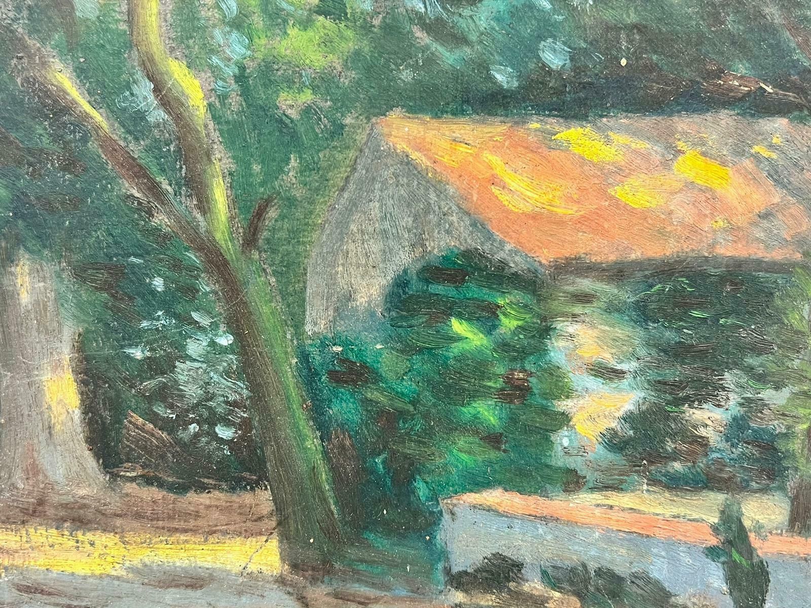 French Schoolearly 20th Century French Impressionist Oil Painting Dappled Light Garden photo Art