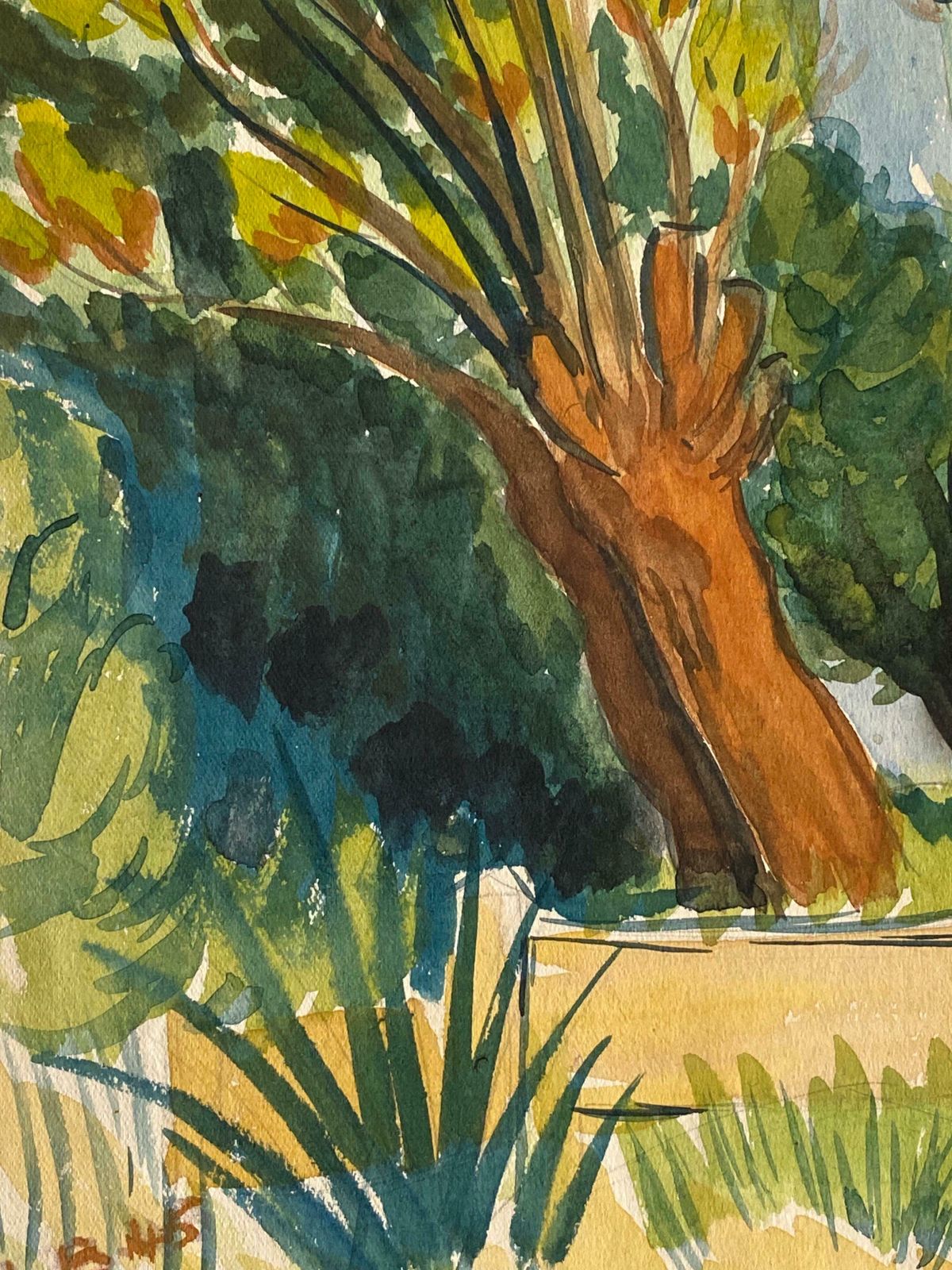 Louis Bellon1940's Provence French Landscape   Post Impressionist Artistc. 1940s photo for sale
