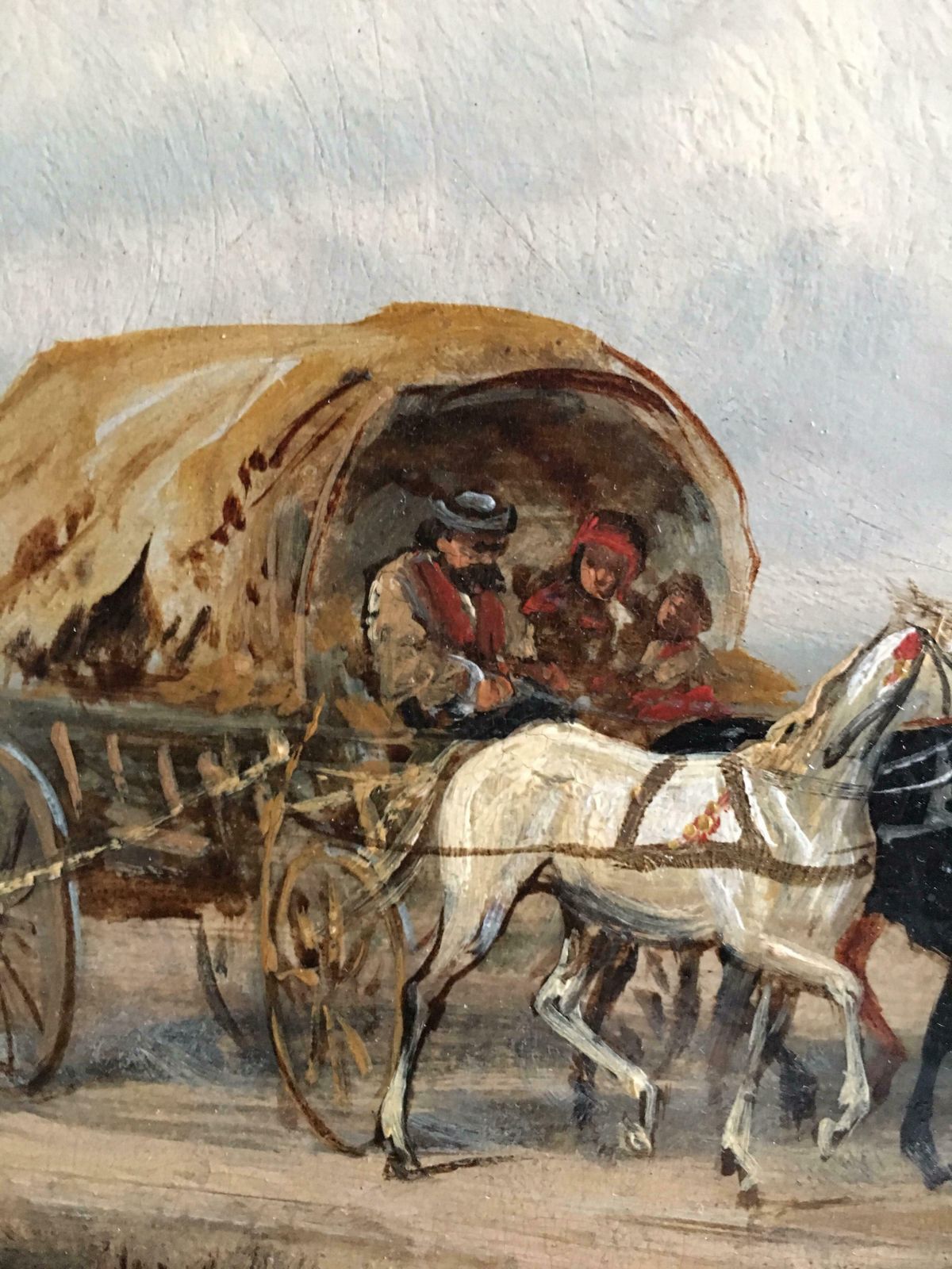Rudolf Stonewestern Travellers, Signed Victorian Oil Painting, Horsesc.1890's photo buy