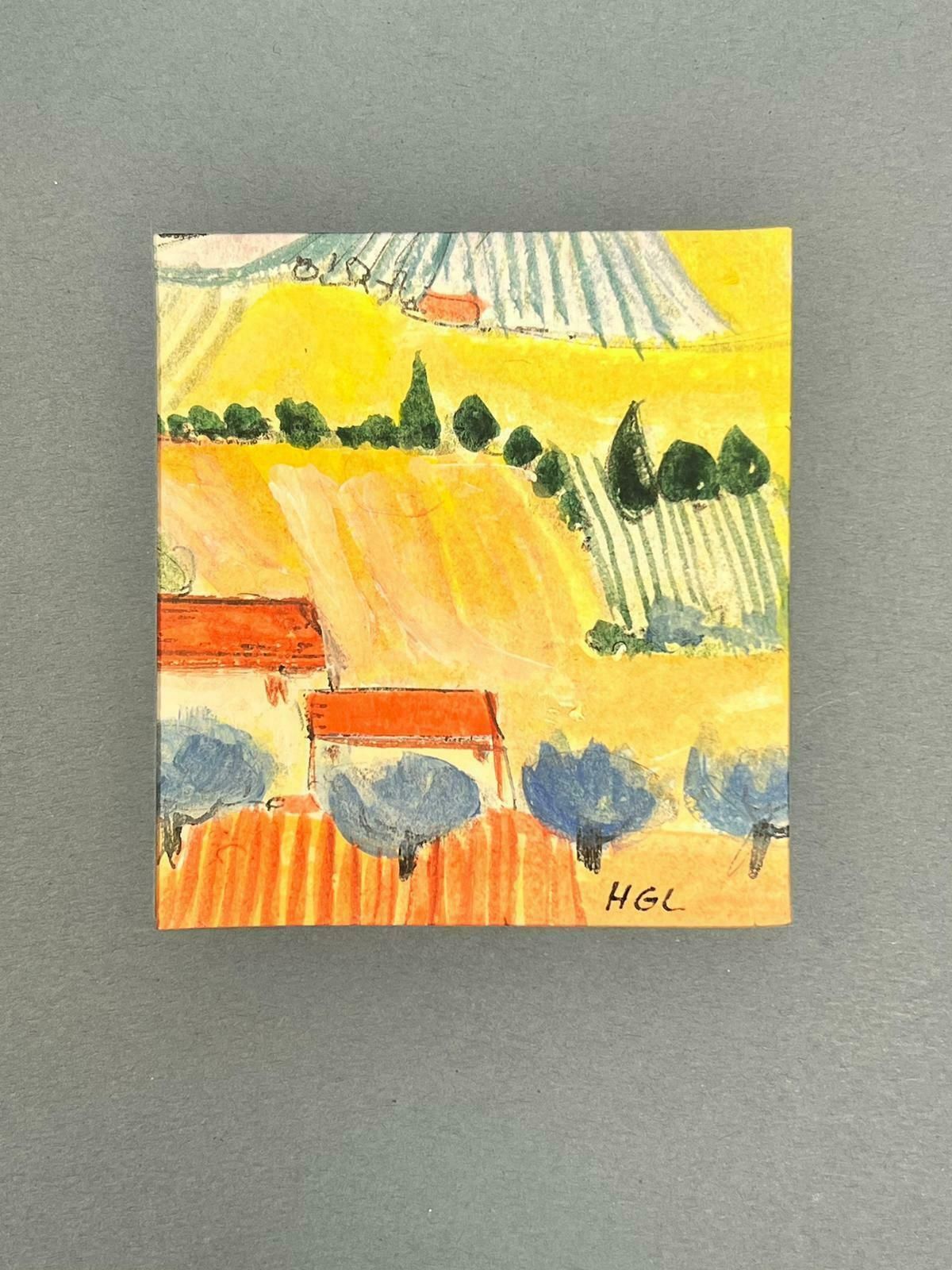 Huguette Ginet Lasnier Summer In Provence Signed French Modernist Paintingc. 2000's photo for sale