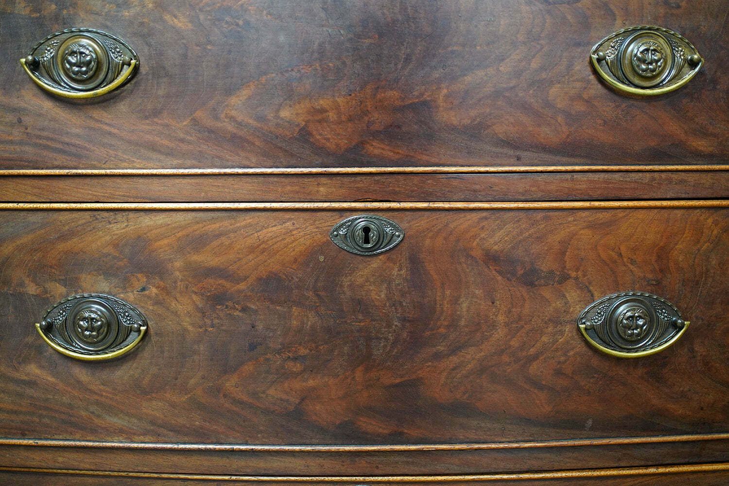 Furniture A Fine Regency Period Mahogany & Ebonised Egyptian Revival Chest Of Drawers C.1810 photo