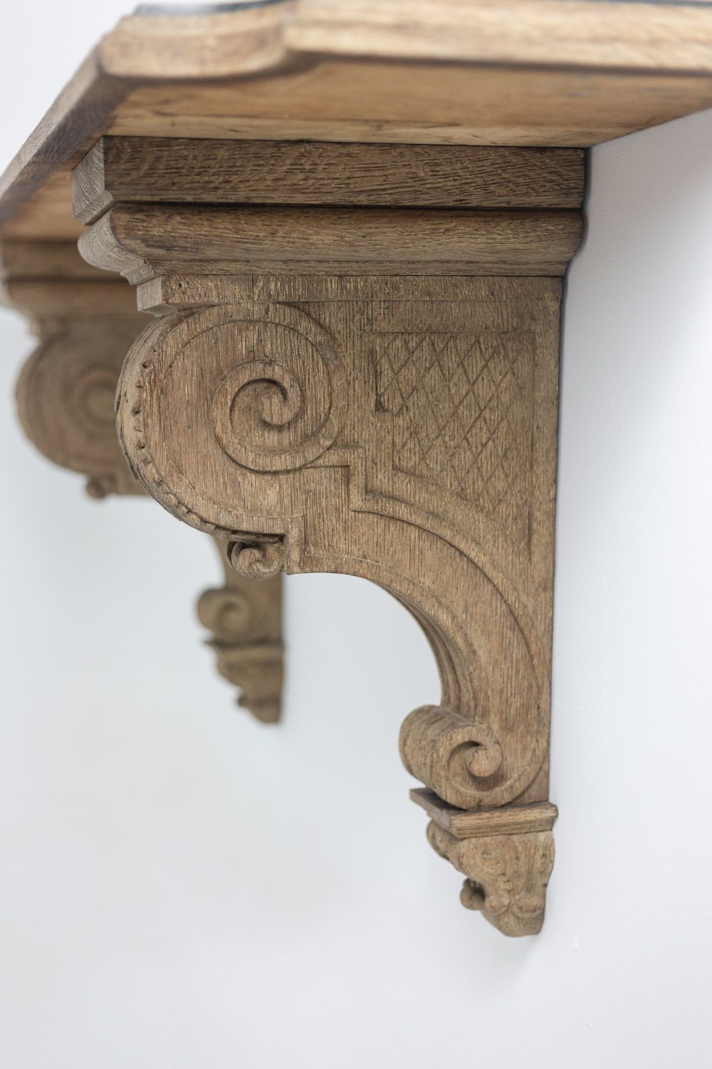 Jean Charles Moreux. Console In Carved Oak And Marble. 1940s. photo buy