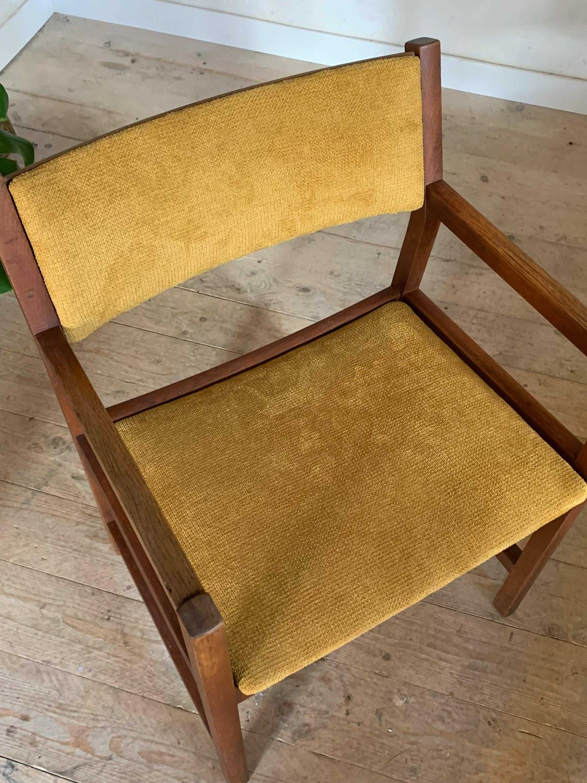 Vintage Danish Armchair By Borge Mogensen Yellow Velvet photo 304.0