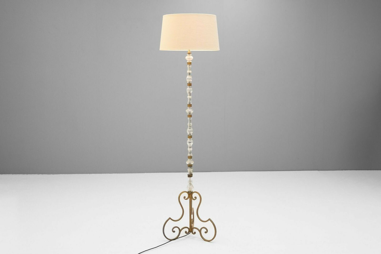 Glass Stem Floor Lamp