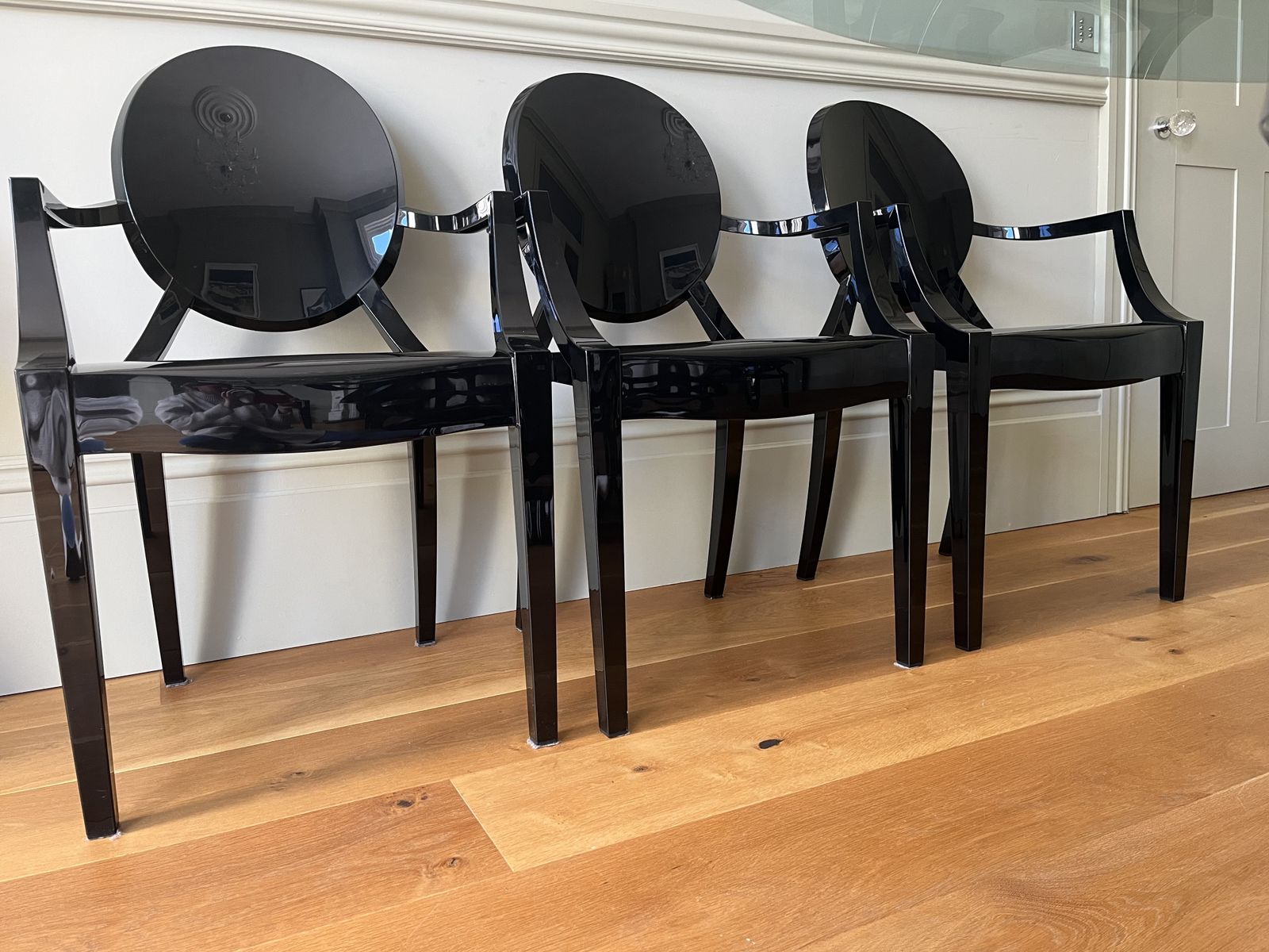 Set Of 6 Kartell Louis Ghost Stark Dining Chairs photo furniture