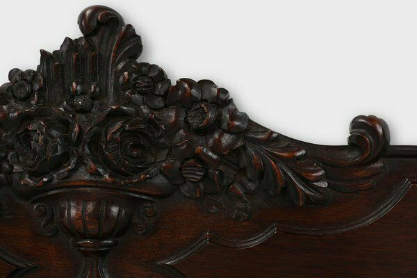 Antique Sculpted Oak Frieze Or Wall Ornament, France, 1900s photo Art