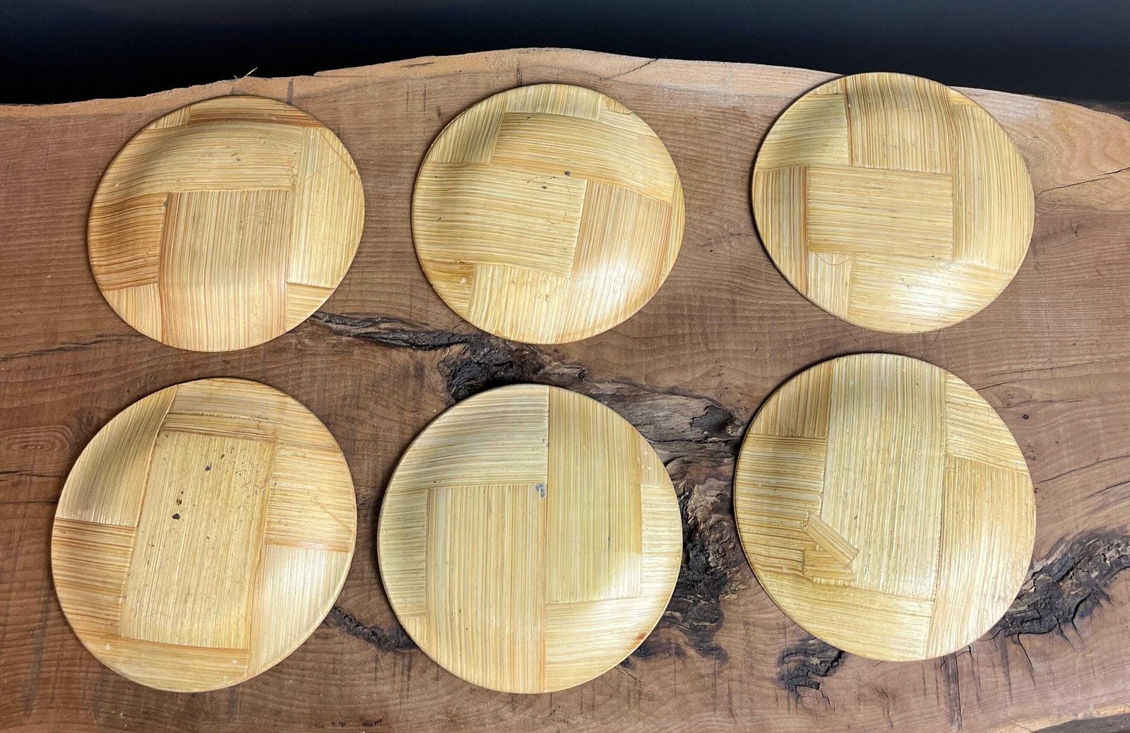 Vintage Mucha Art Nouveau Bamboo Dishes Coasters, Drinkware, Kitchen Decor, Coffee Mats, Living Room Design, Collectibles Piece photo vinterior