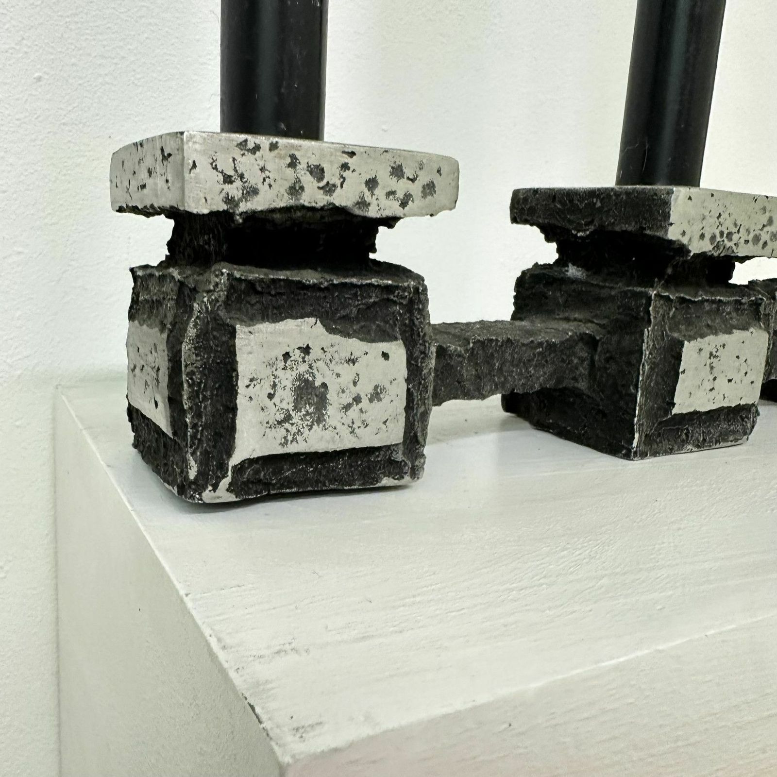 98.0 Mid Century Design Brutalist Candle Holder , 1970’s photo