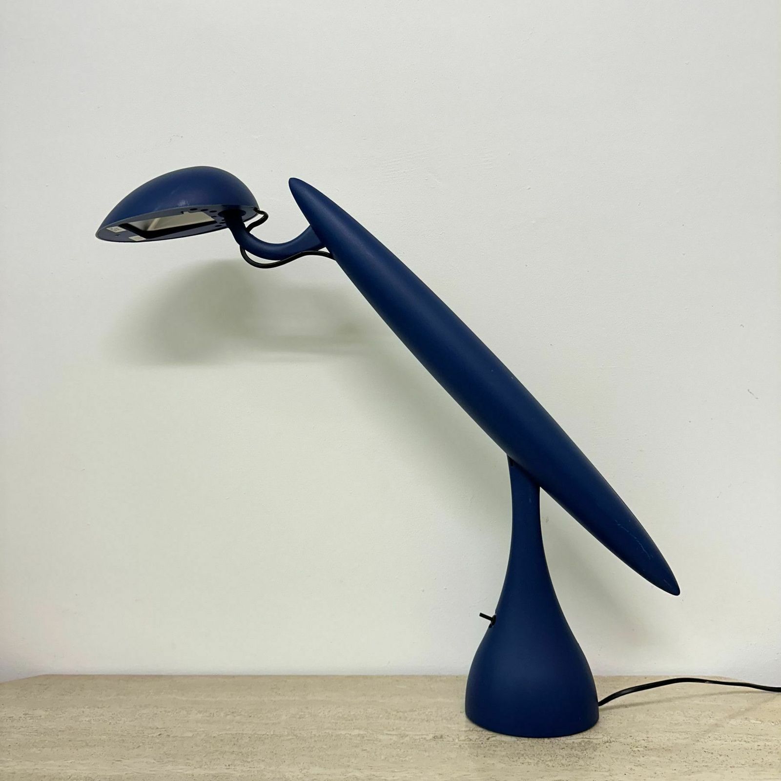 Postmodern Heron Blue Lamp By Isao Hosoe For Luxo, 1980’s photo Lighting