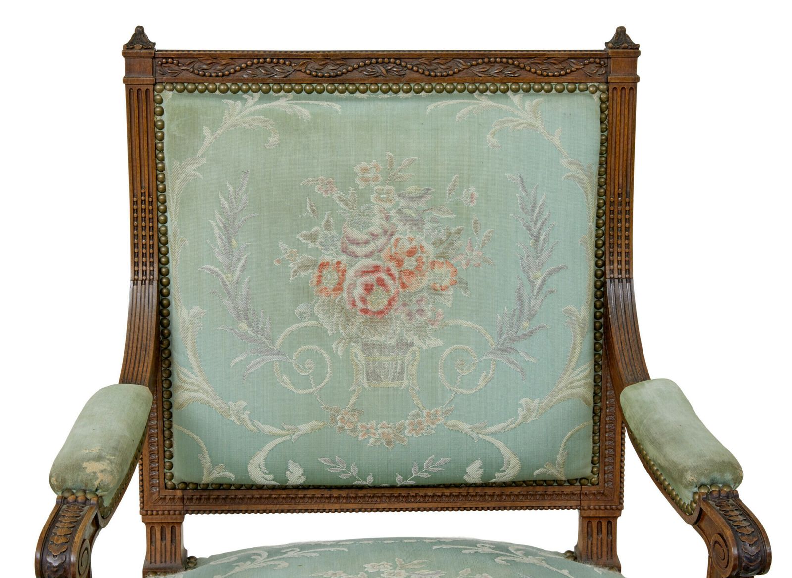 Pair Of 19th Century French Carved Walnut Armchairs photo Furniture