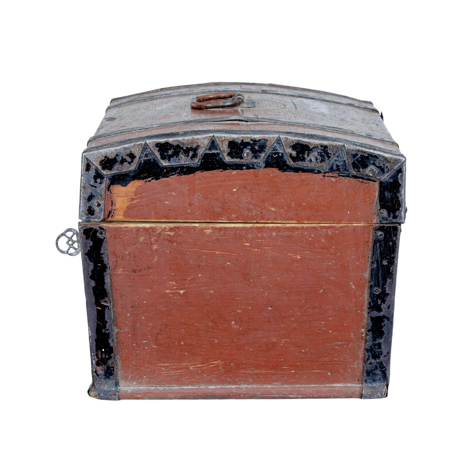 Small Scandinavian 19th Century Painted Pine Dome Top Box photo buy