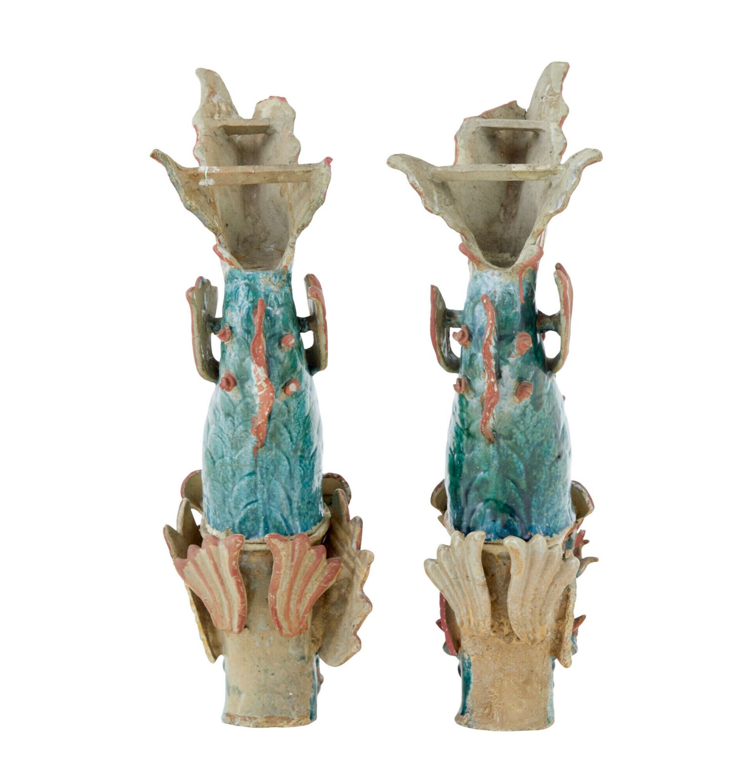 Pair Of 19th Century Japanese Ceramic Shachikoko Roof Ornaments photo buy