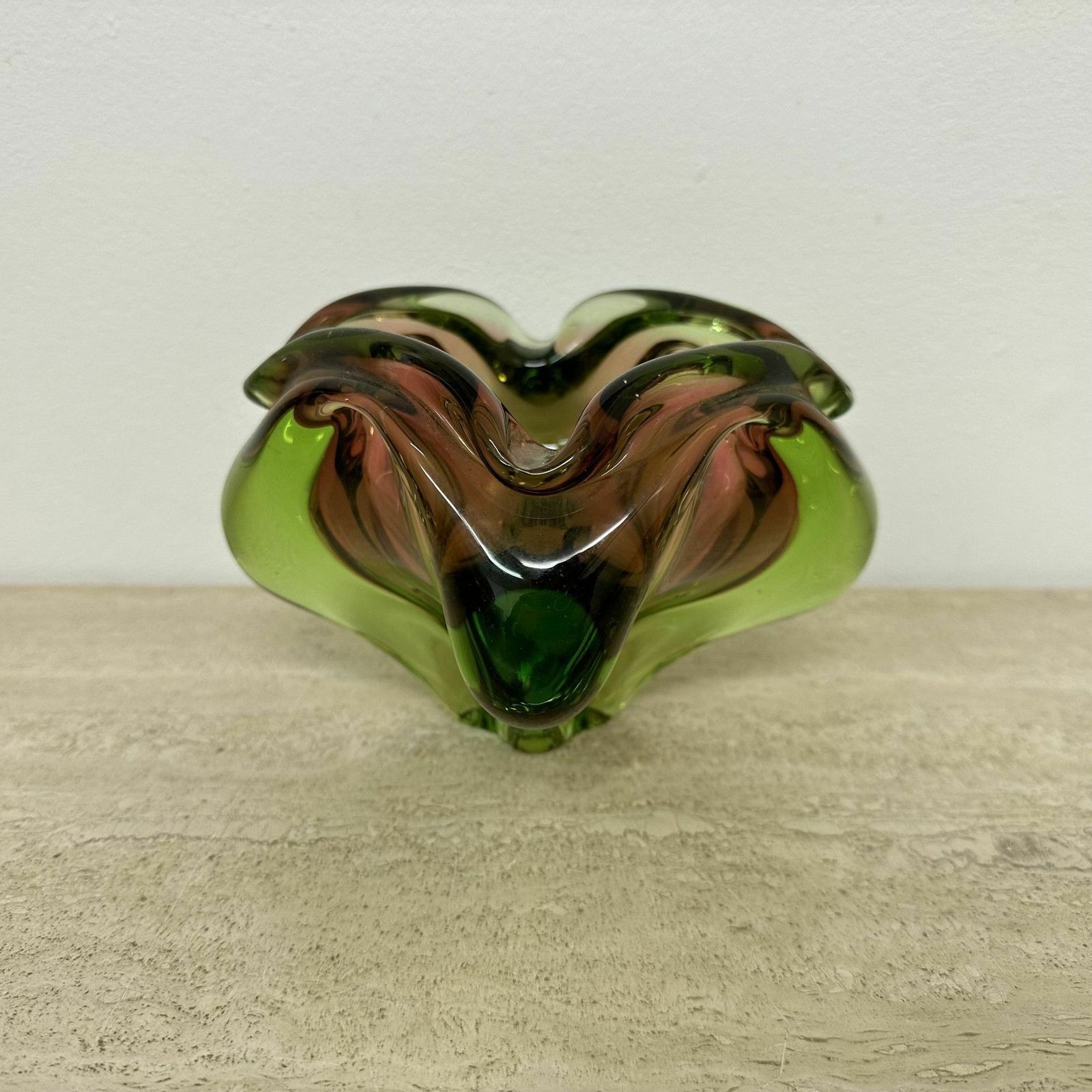 photo vintage Mid Century Murano Glazen Schaal, Jaren 1970
